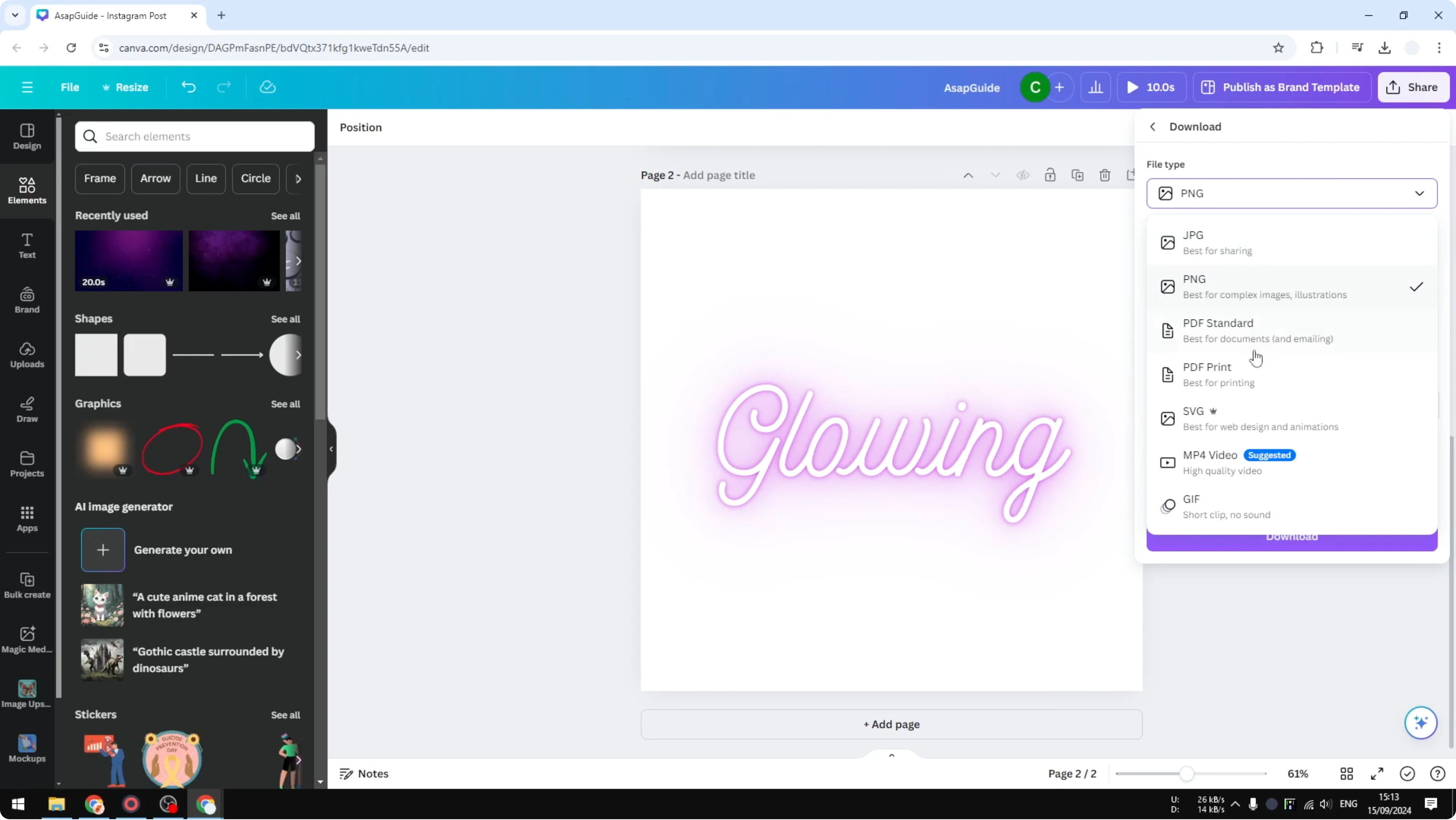 Screenshot from How to Flip Text In Canva at 67s