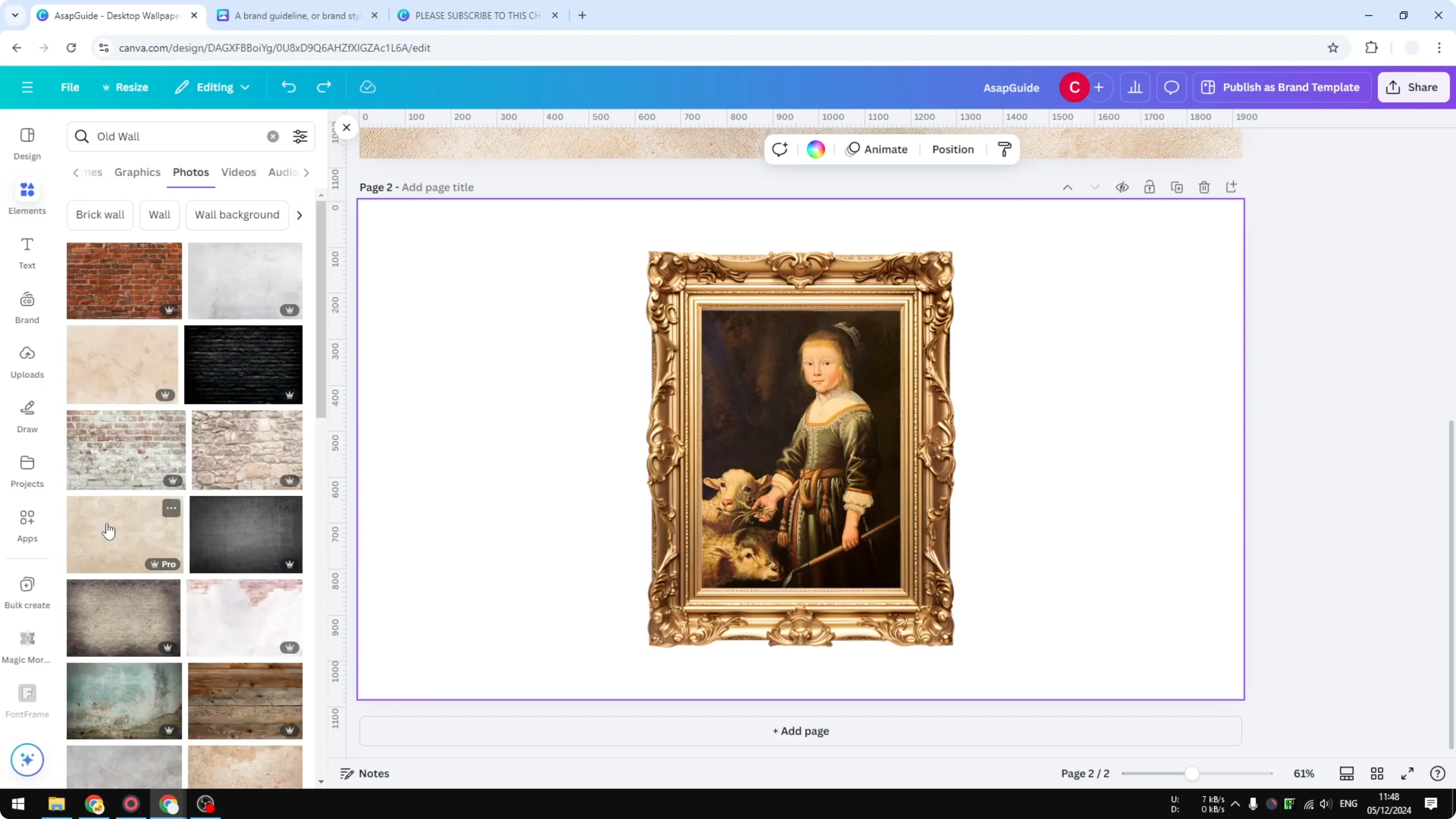 Screenshot from How to Put a Frame Around a Picture in Canva at 144s