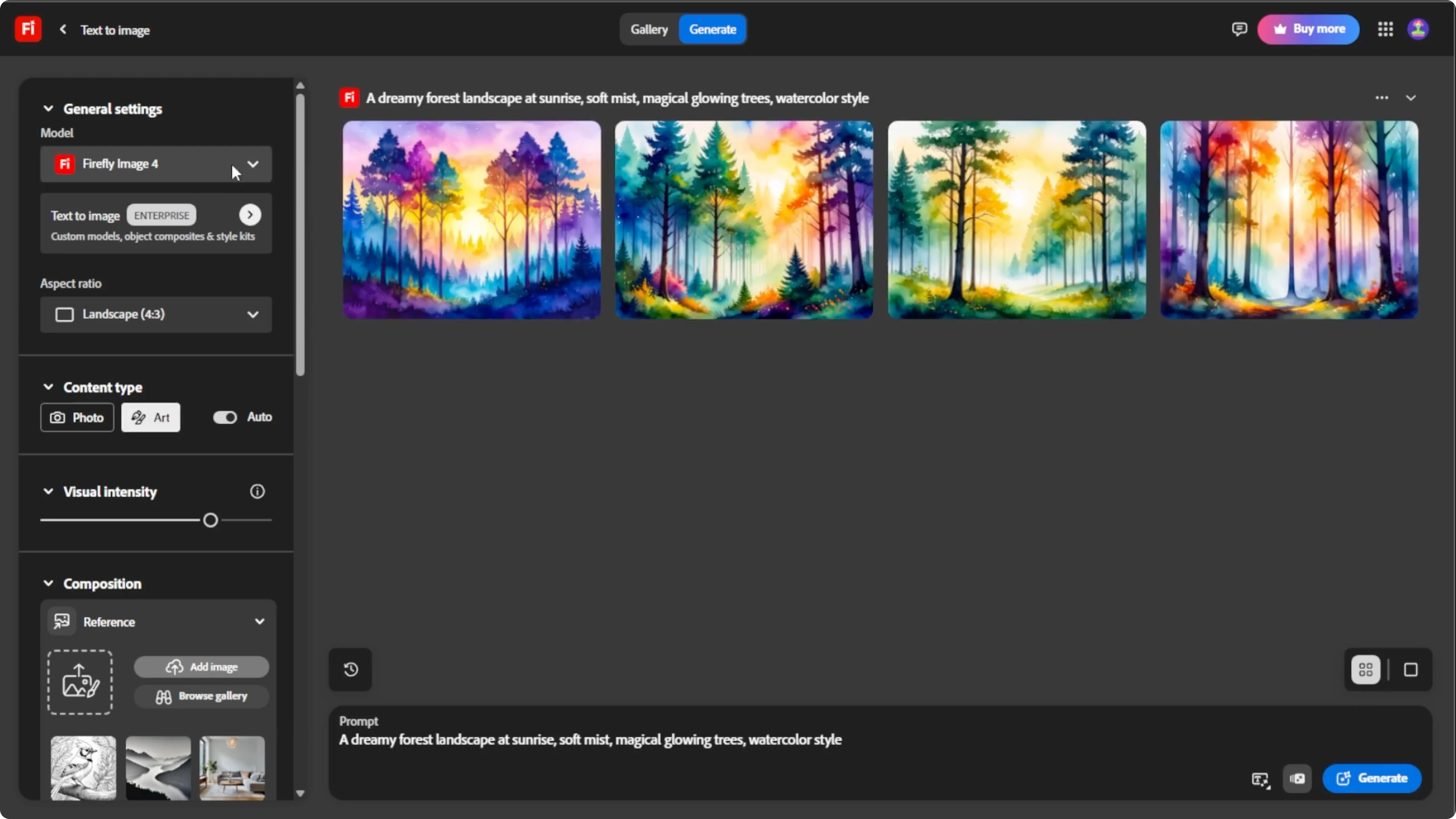Screenshot from How to Generate High-Quality Images and Graphics with Adobe Firefly? at 75s