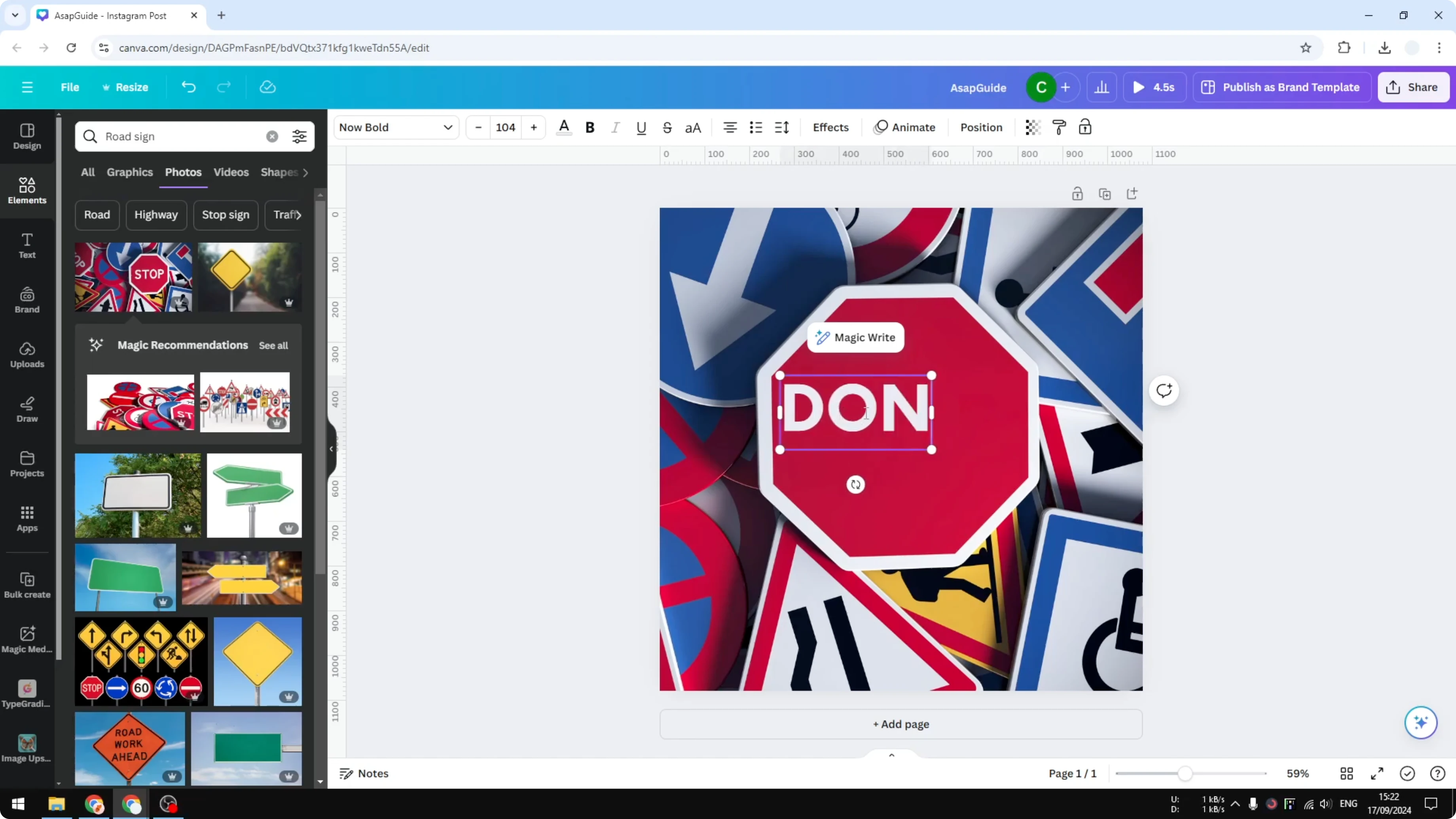 Screenshot from How to Grab Text in Canva at 97s
