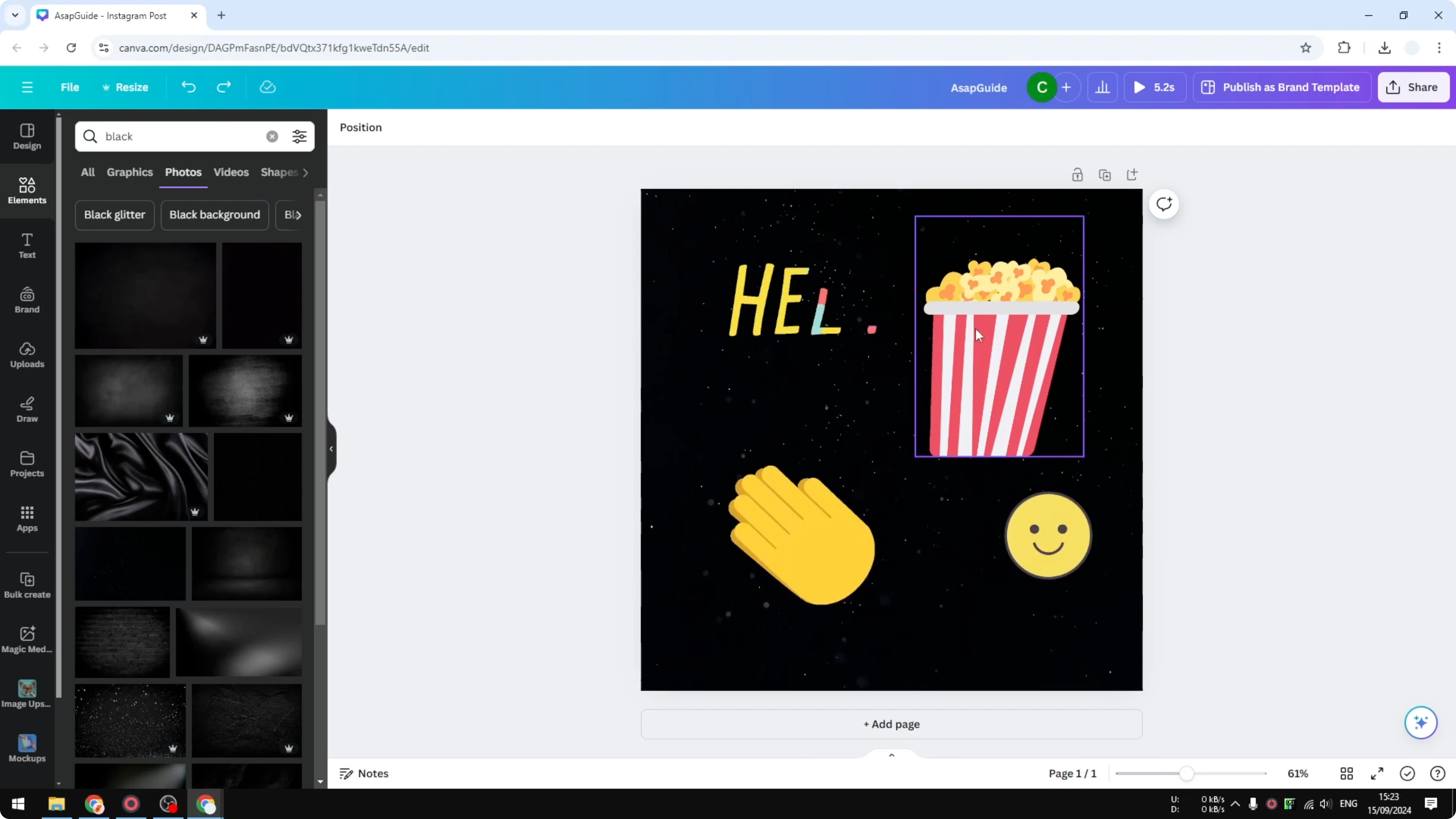 Screenshot from How to Group Elements in Canva at 137s