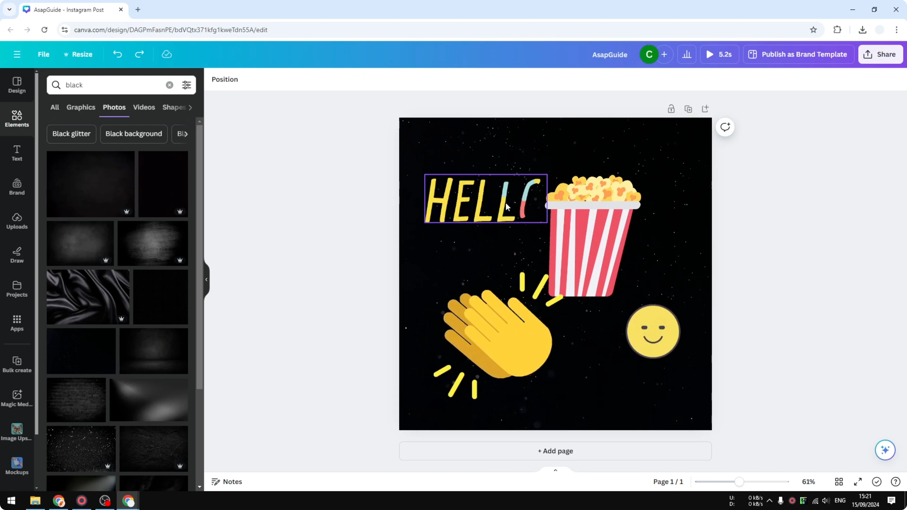 Screenshot from How to Group Elements in Canva at 44s
