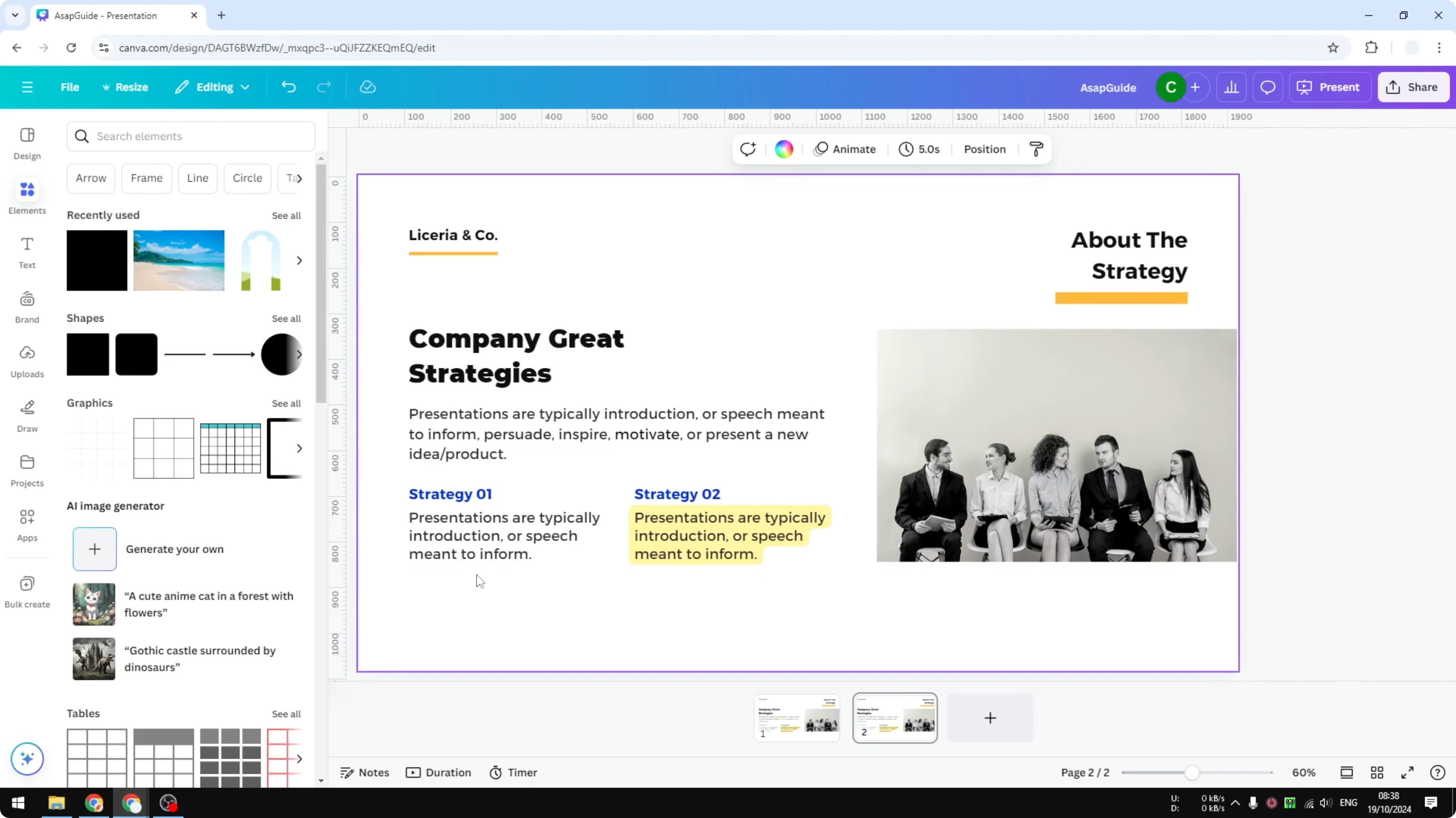 Screenshot from How to Highlight Text in Canva at 103s