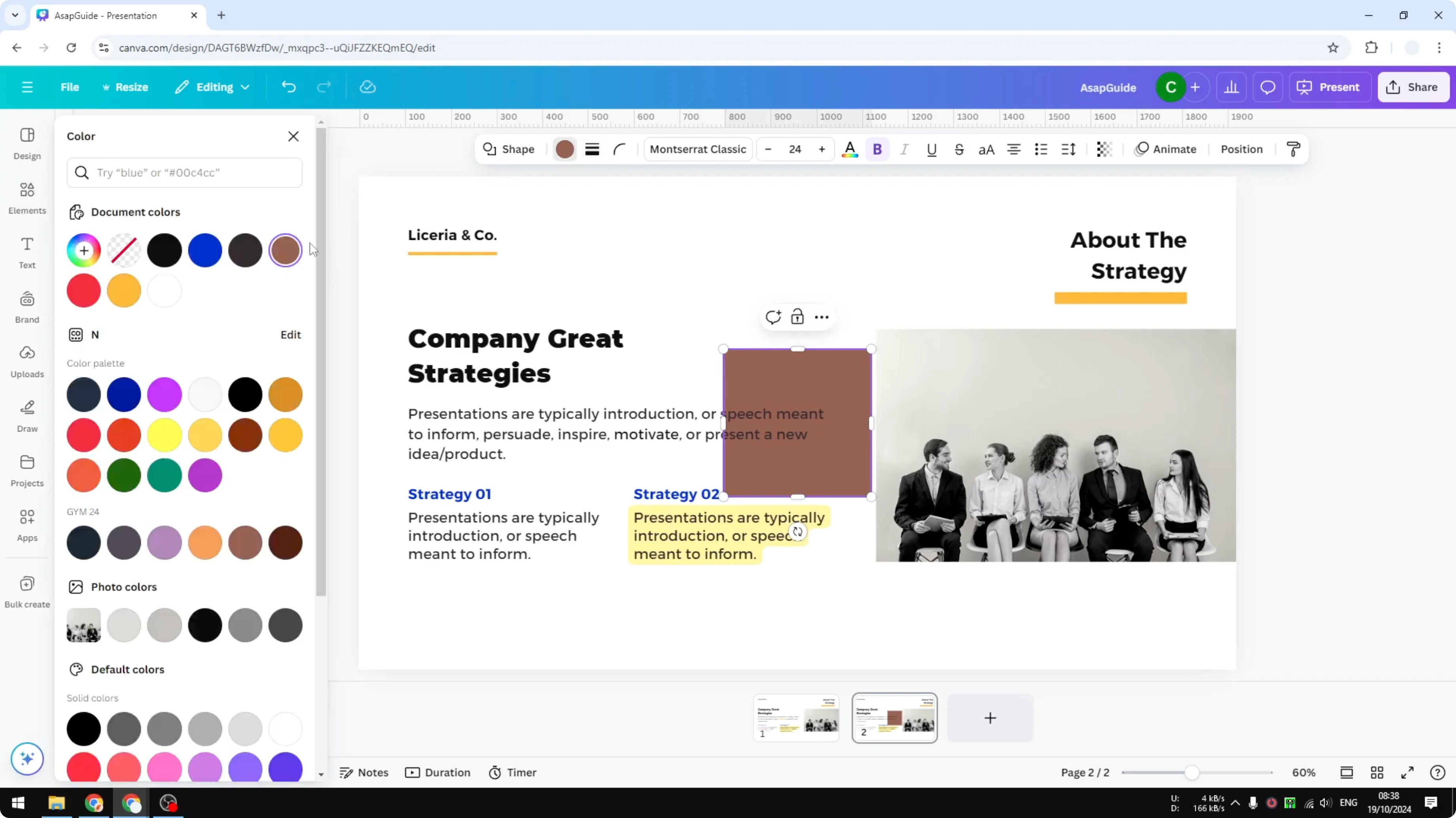 Screenshot from How to Highlight Text in Canva at 113s