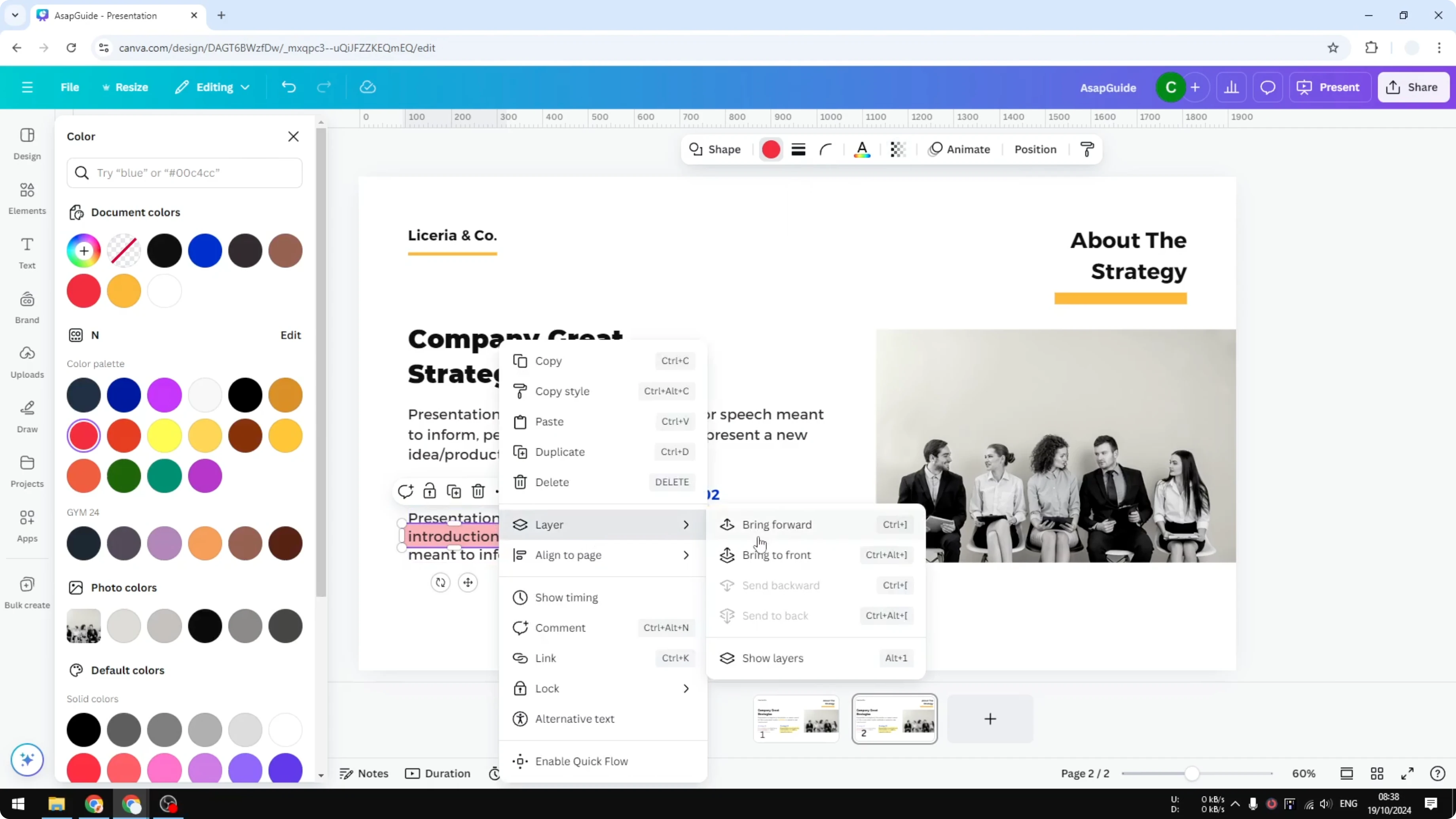 Screenshot from How to Highlight Text in Canva at 140s