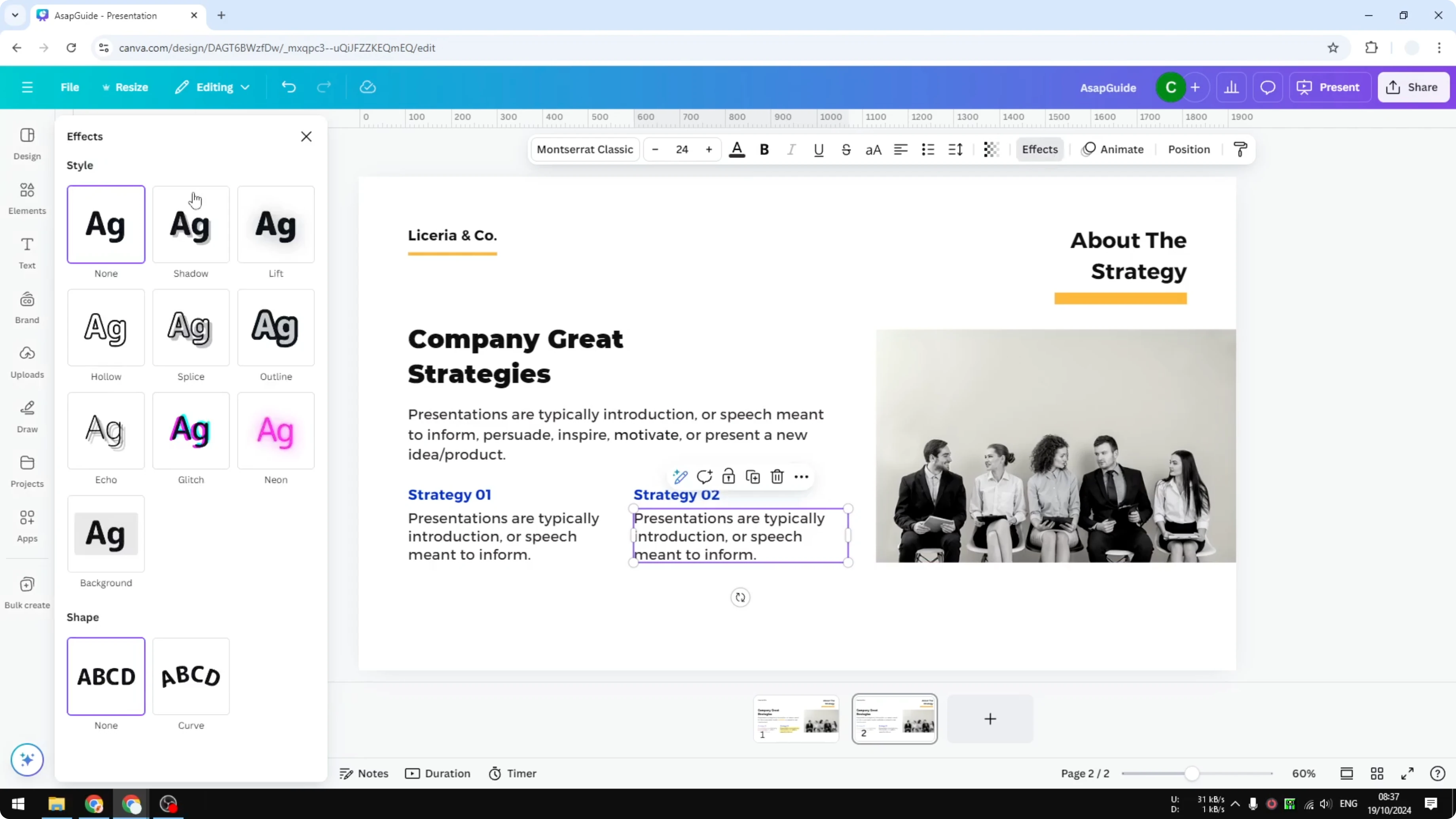 Screenshot from How to Highlight Text in Canva at 45s