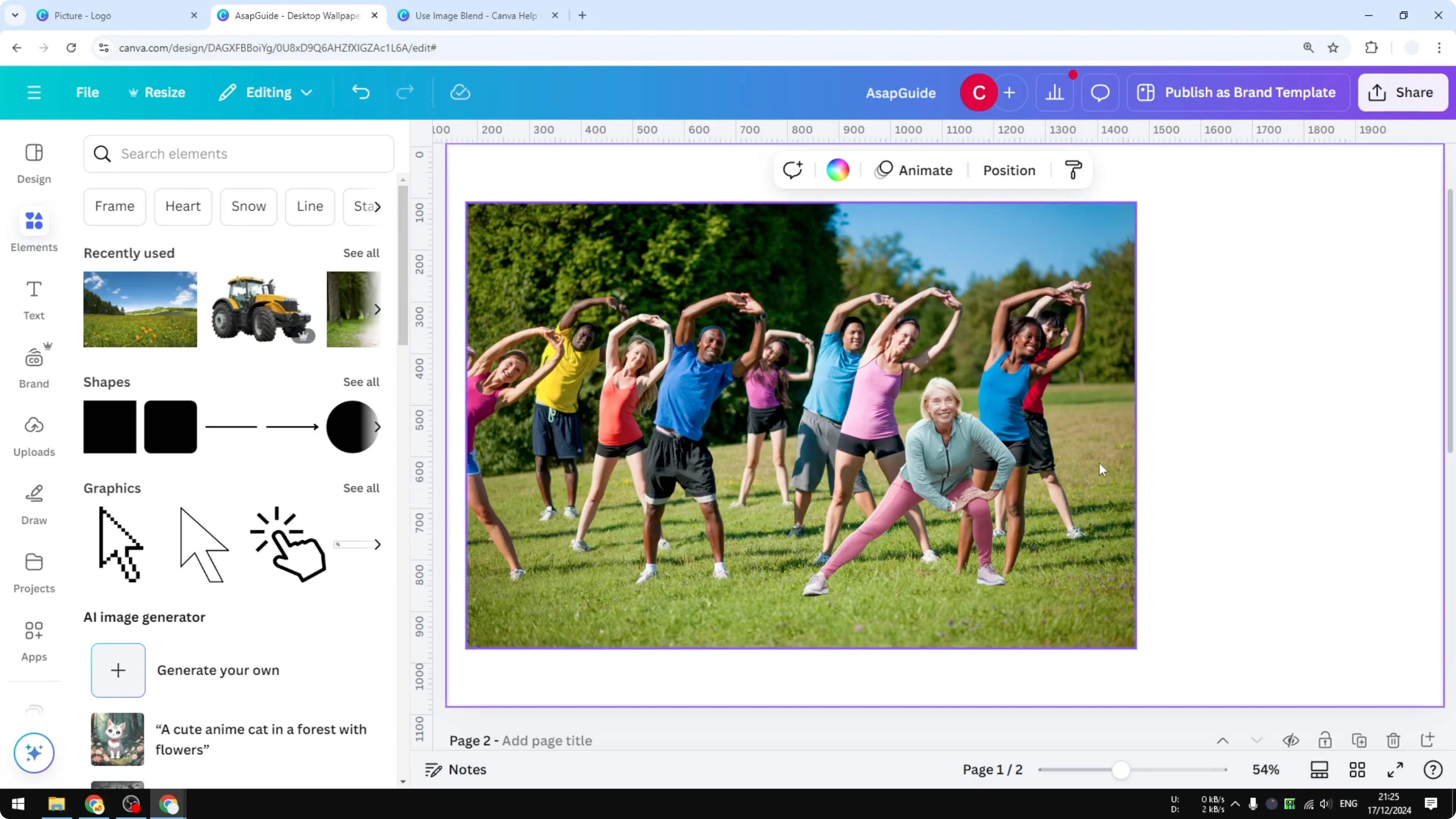Screenshot from How to Add a Person in a Photo in Canva at 217s