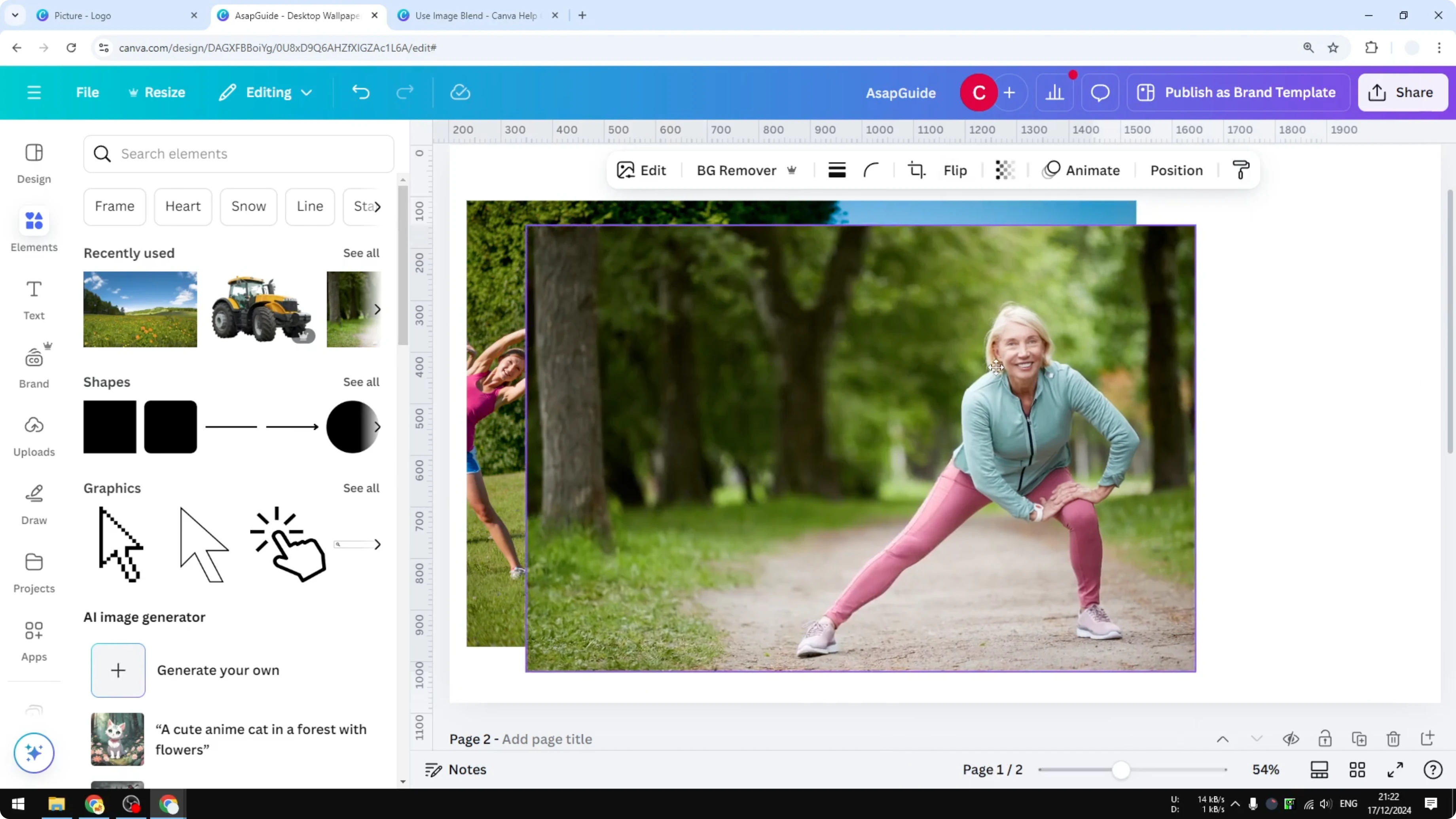 Screenshot from How to Add a Person in a Photo in Canva at 40s