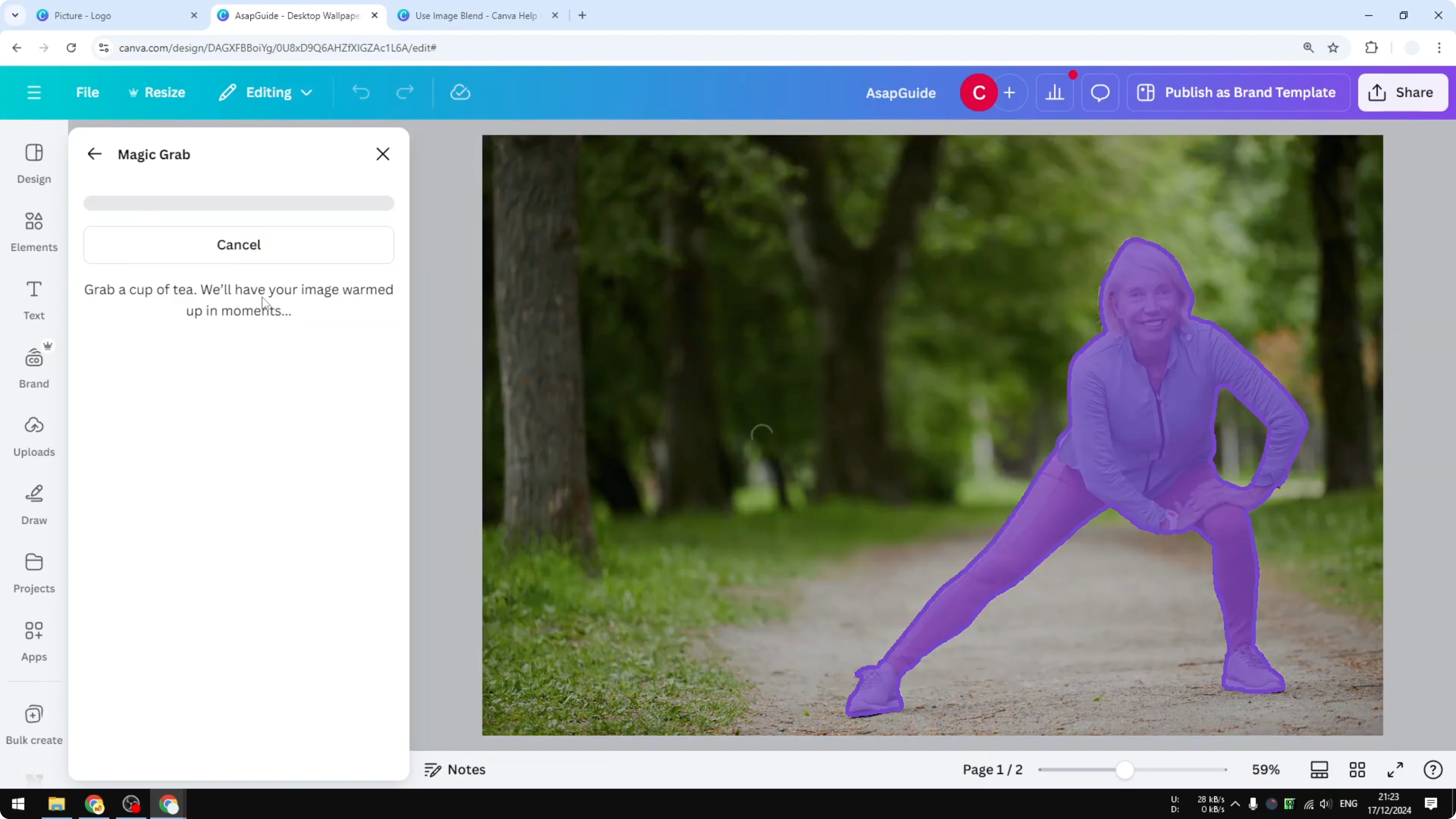 Screenshot from How to Add a Person in a Photo in Canva at 79s