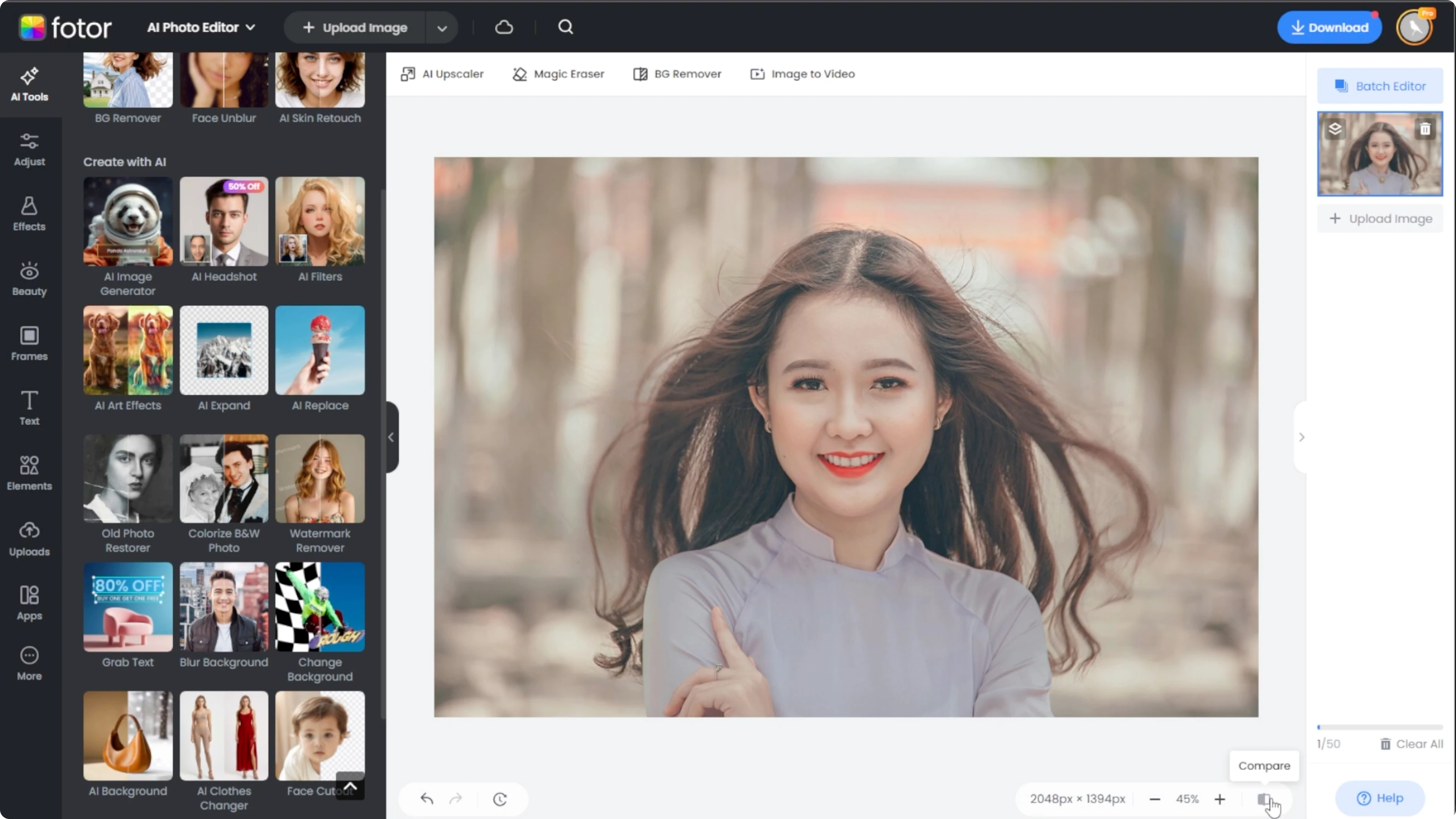 Screenshot from How to Enhance Your Photos by Adding Jewelry, Hats, and Accessories with AI? at 118s