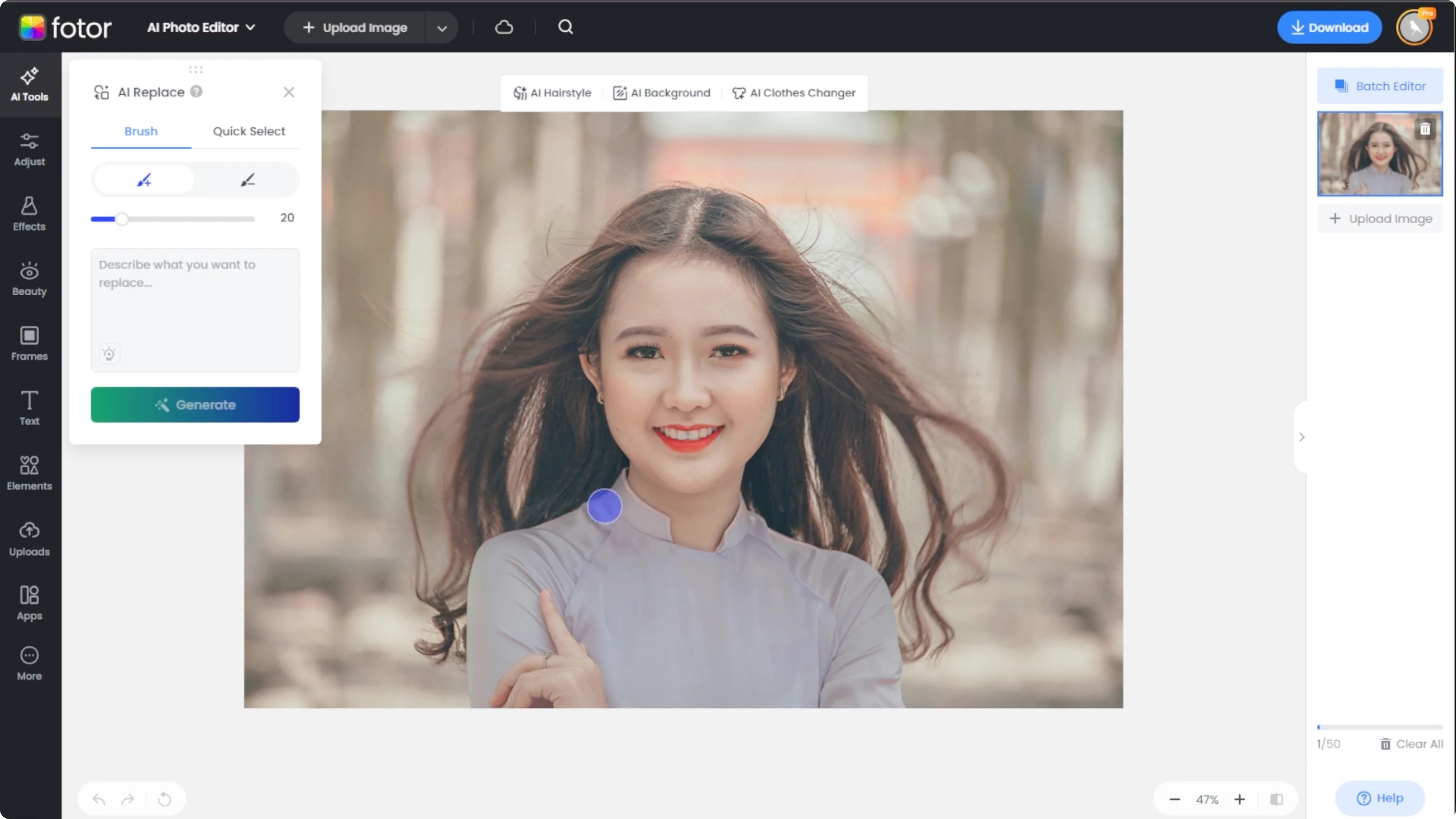 Screenshot from How to Enhance Your Photos by Adding Jewelry, Hats, and Accessories with AI? at 51s