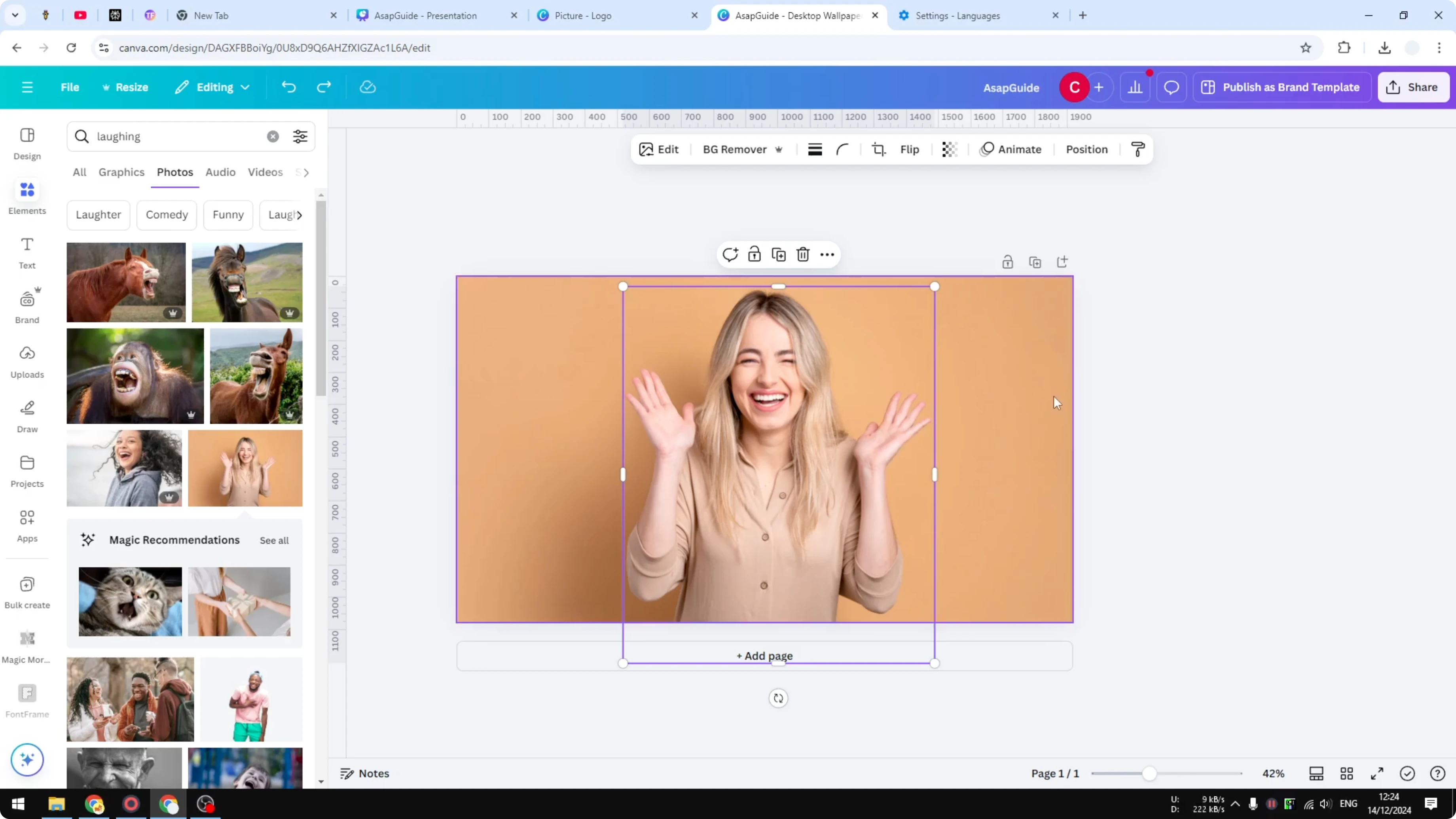 Screenshot from How to Add Text Behind Image in Canva at 101s