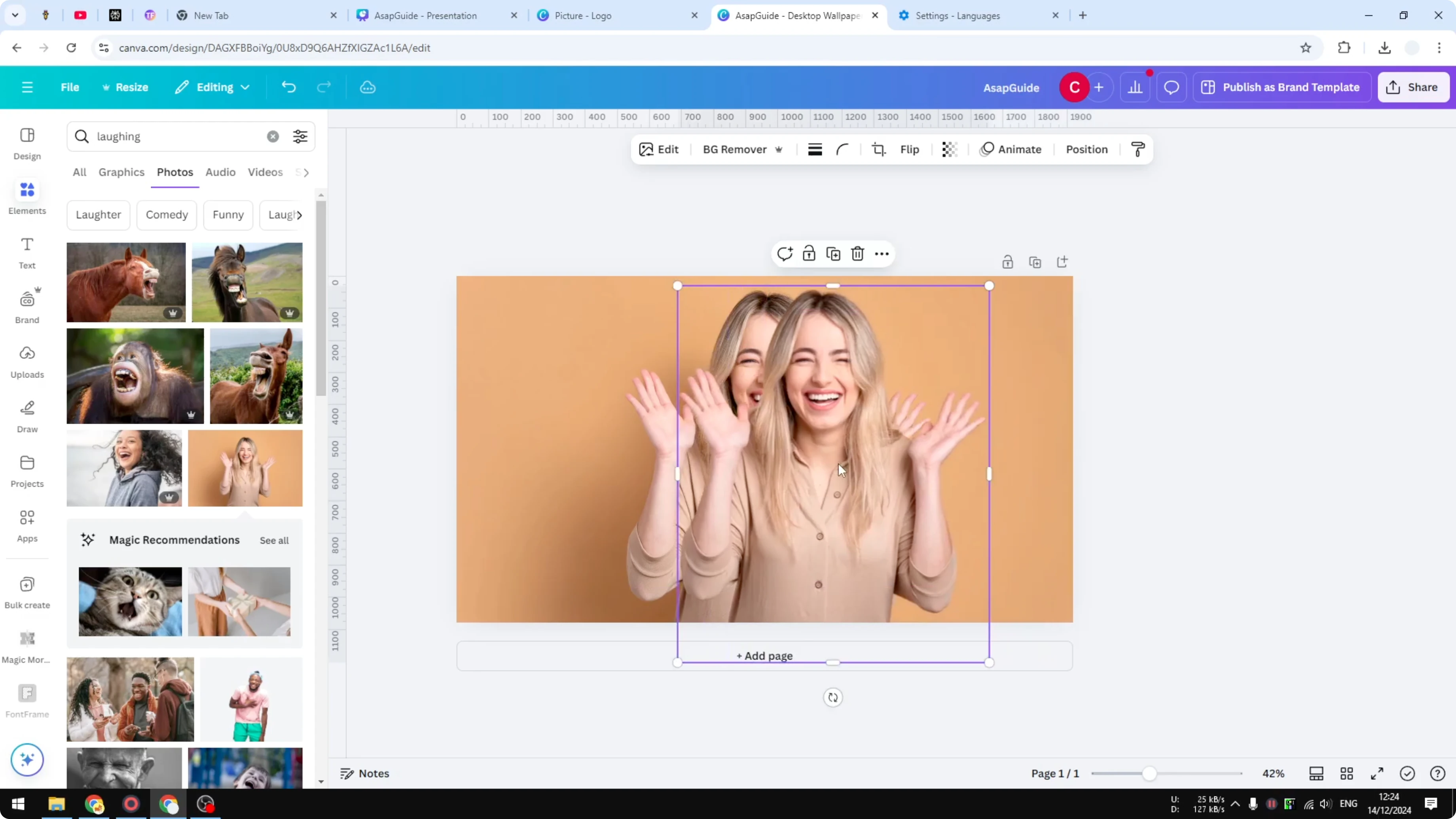 Screenshot from How to Add Text Behind Image in Canva at 96s