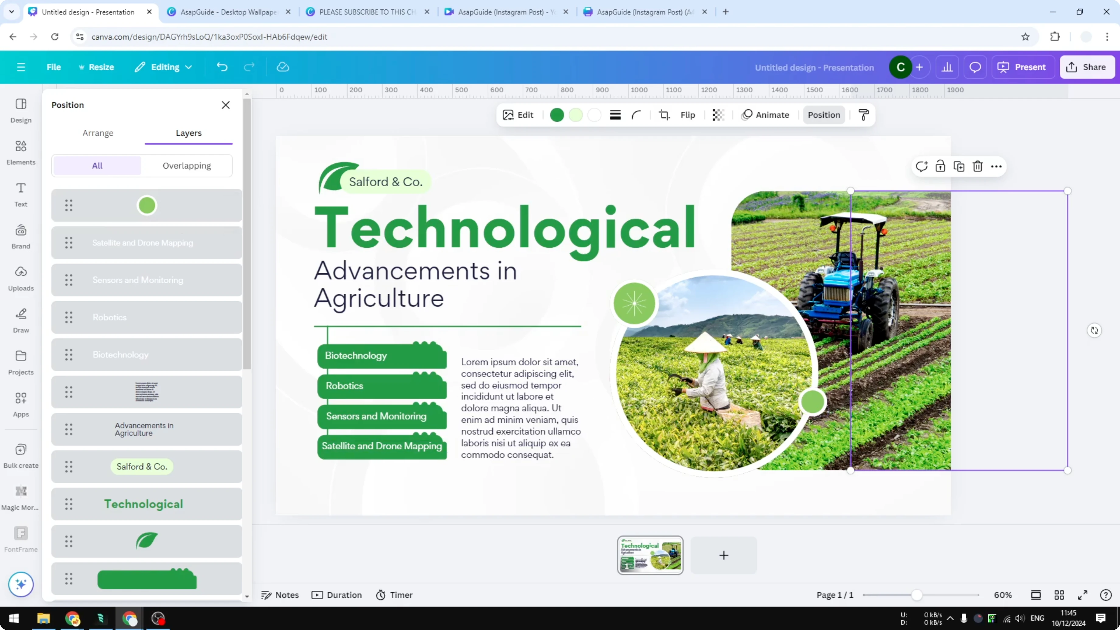 Screenshot from How to Arrange Layers in Canva with Drag and Drop at 122s
