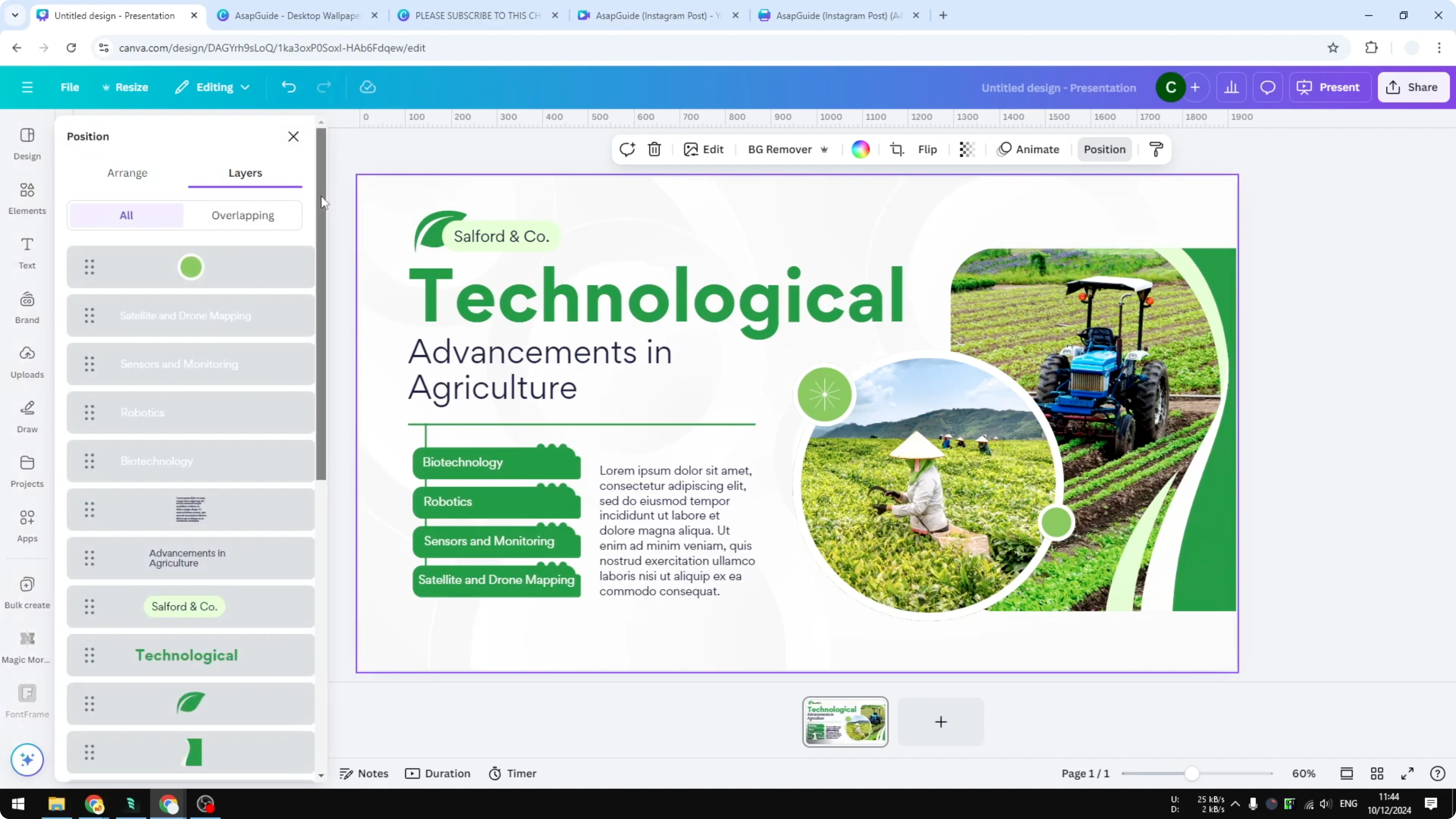 Screenshot from How to Arrange Layers in Canva with Drag and Drop at 65s