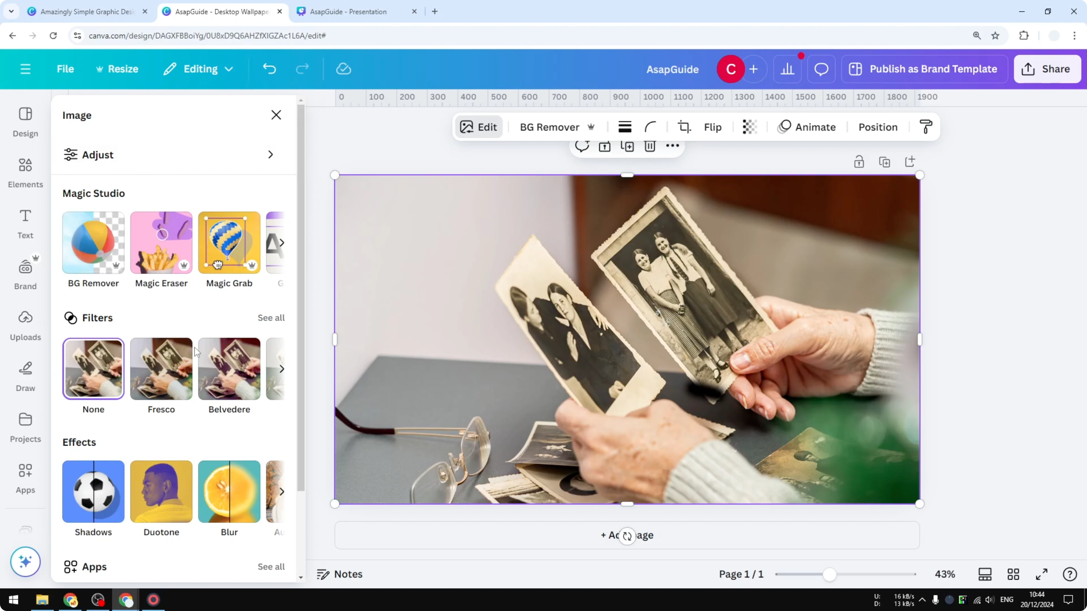 Screenshot from How to Blur Part of a Photo in Canva at 125s