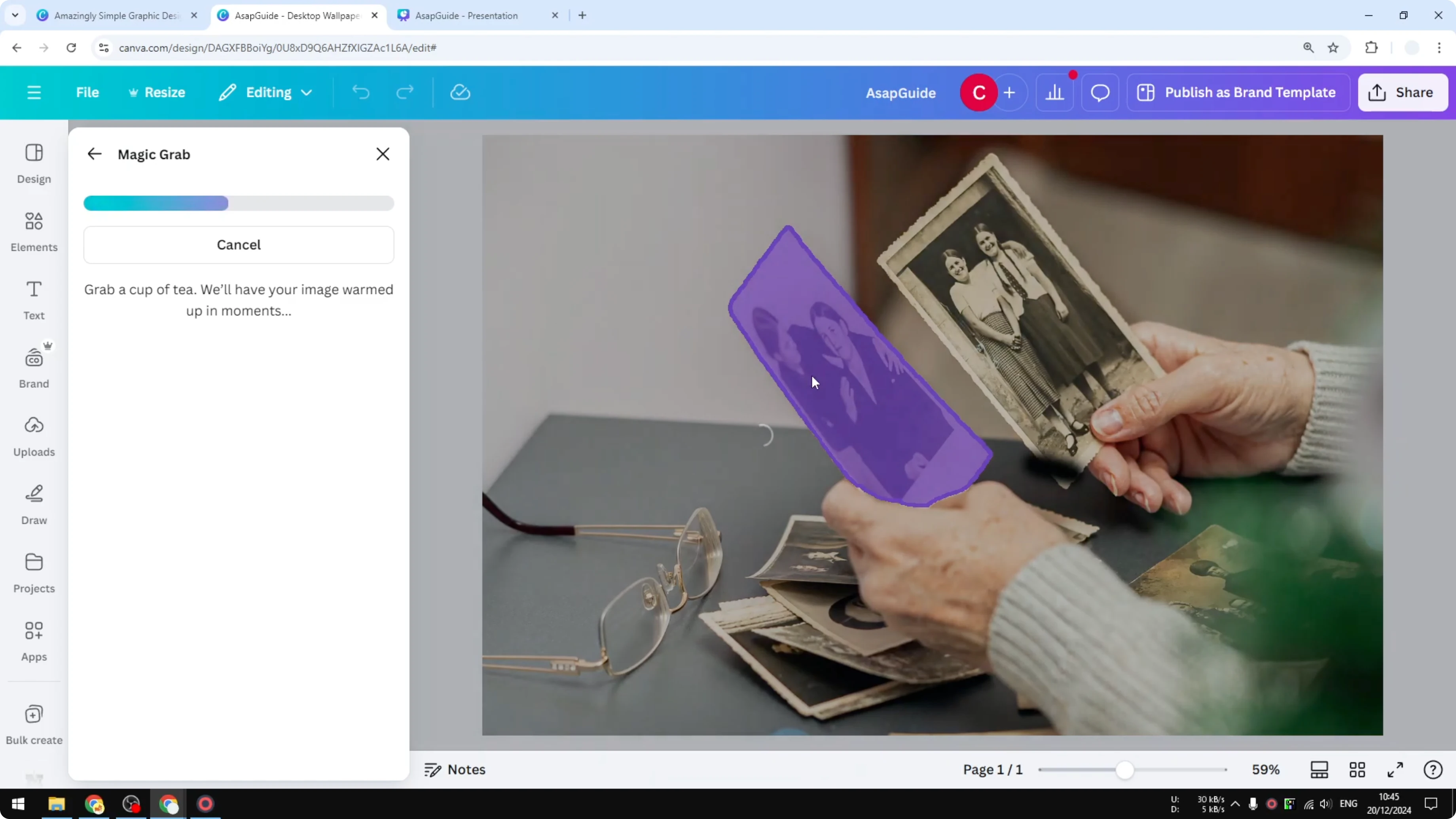 Screenshot from How to Blur Part of a Photo in Canva at 153s