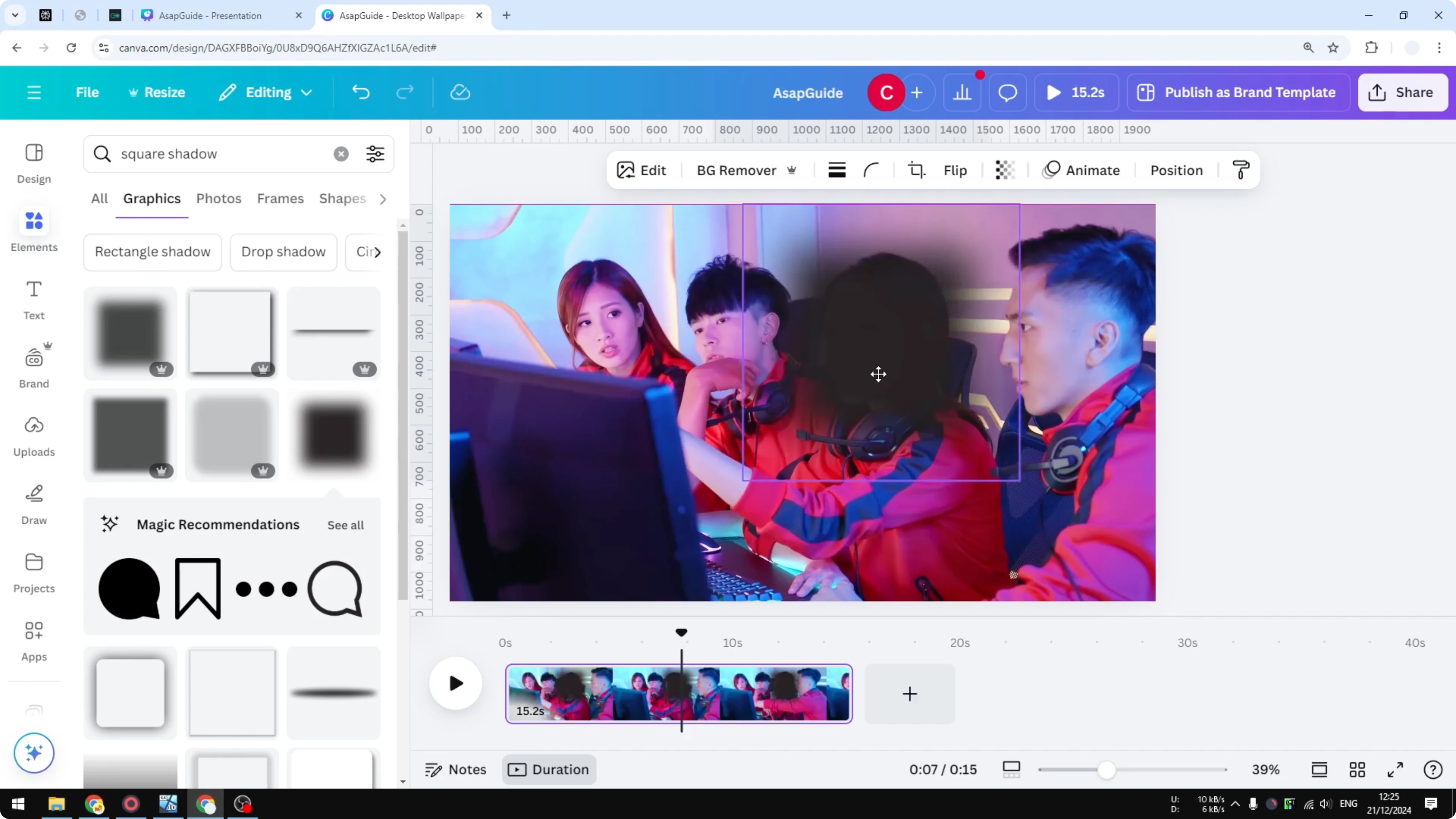 Screenshot from How to Blur Part of a Video in Canva at 111s