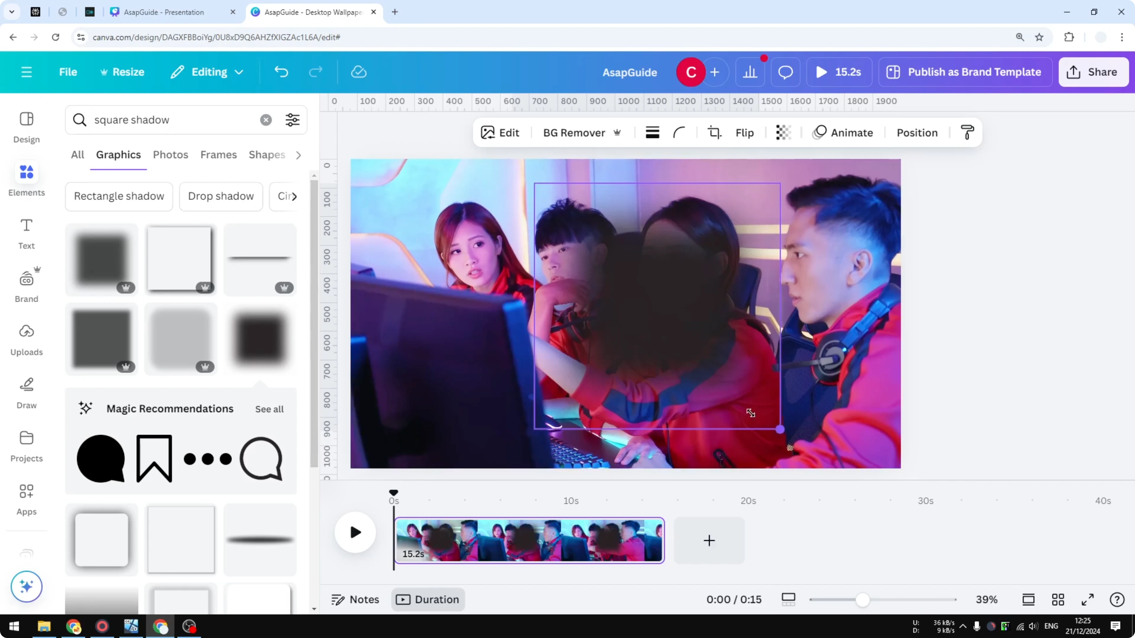 Screenshot from How to Blur Part of a Video in Canva at 75s