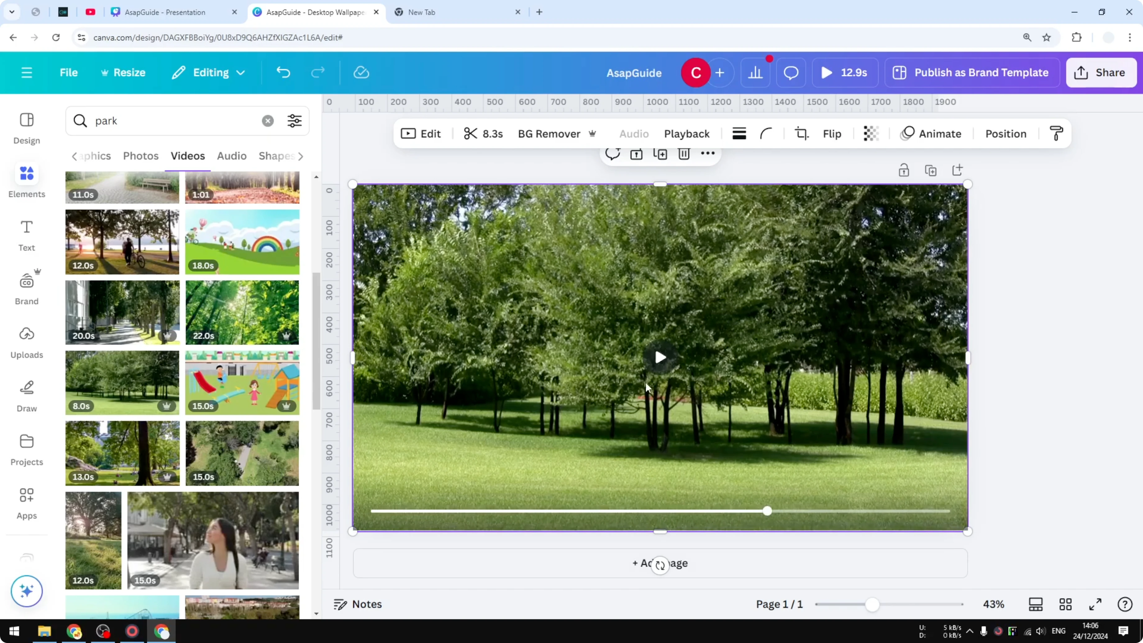 Screenshot from How to Change Video Background in Canva Using AI at 123s
