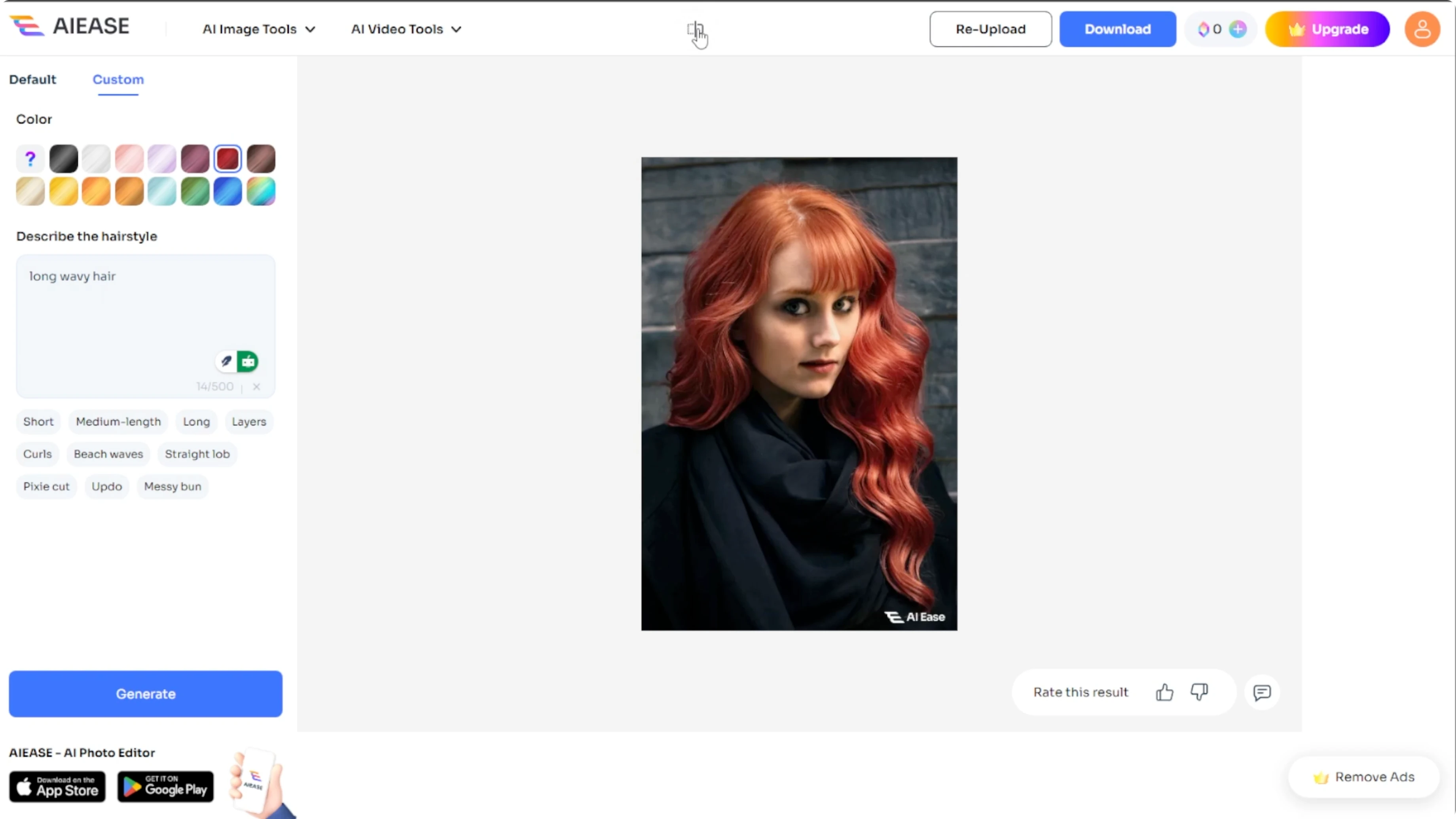 Screenshot from How to Visualize Different Hairstyles and Hair Colors with AI? at 138s