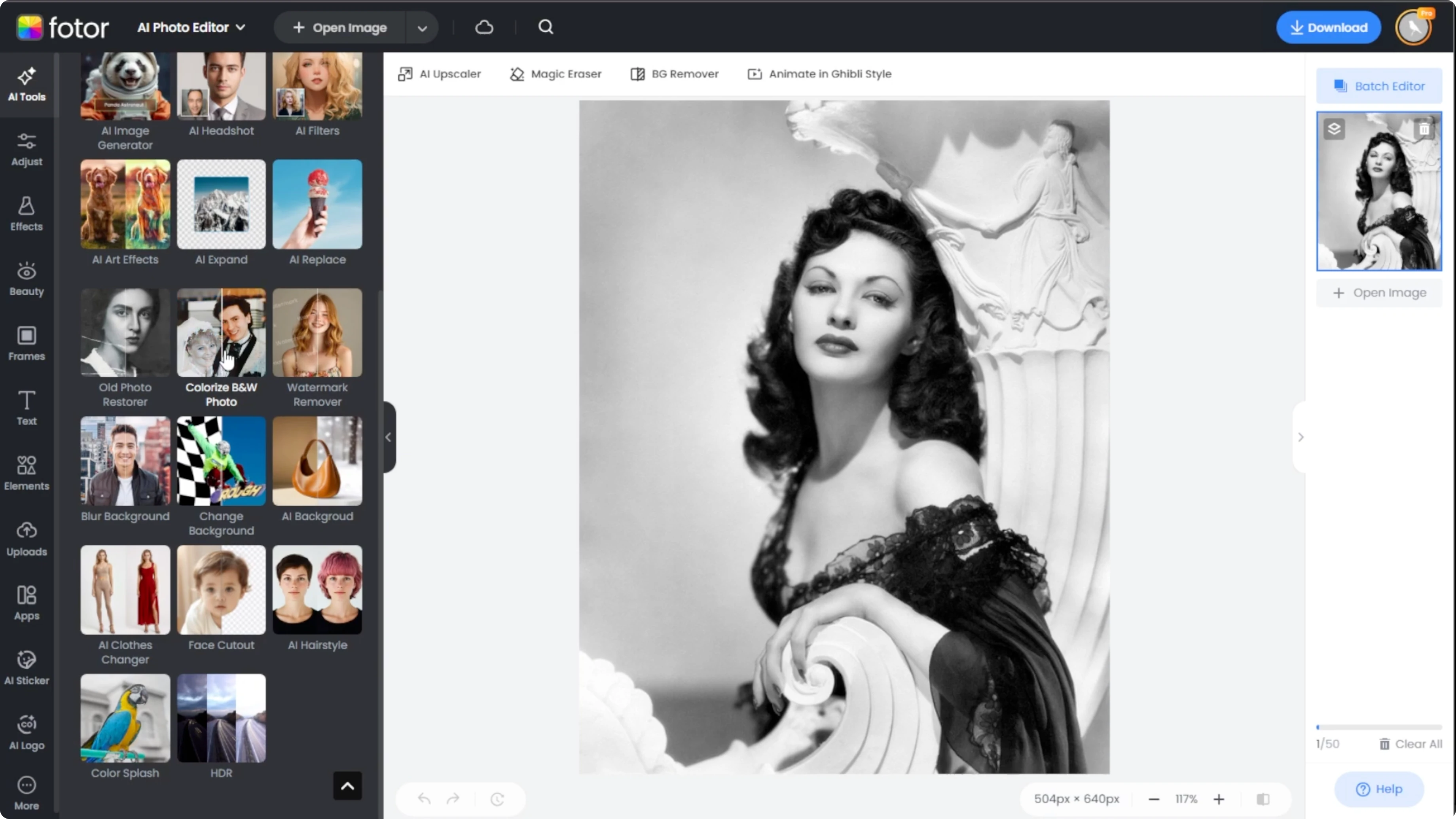 Screenshot from How to Transform Black and White Images into Full Color with AI? at 59s