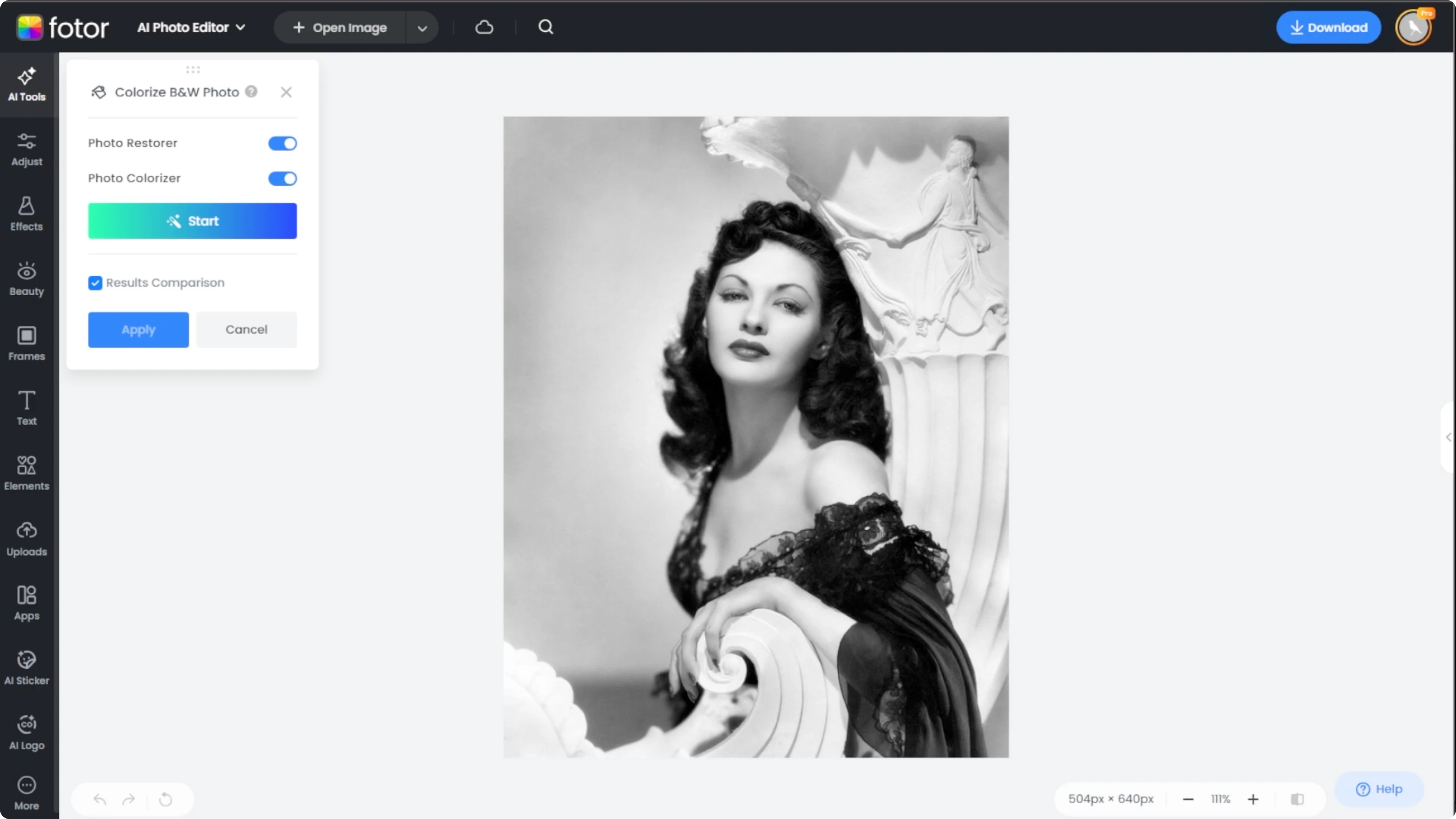 Screenshot from How to Transform Black and White Images into Full Color with AI? at 73s