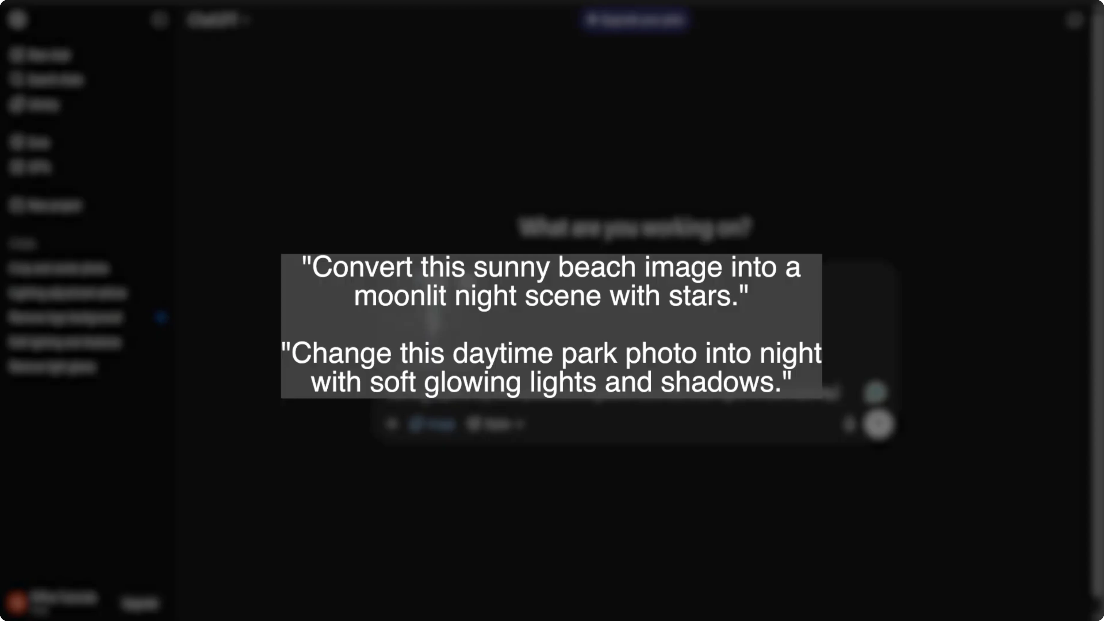 Screenshot from How to Transform Daytime Photos into Realistic Night Scenes with AI? at 72s