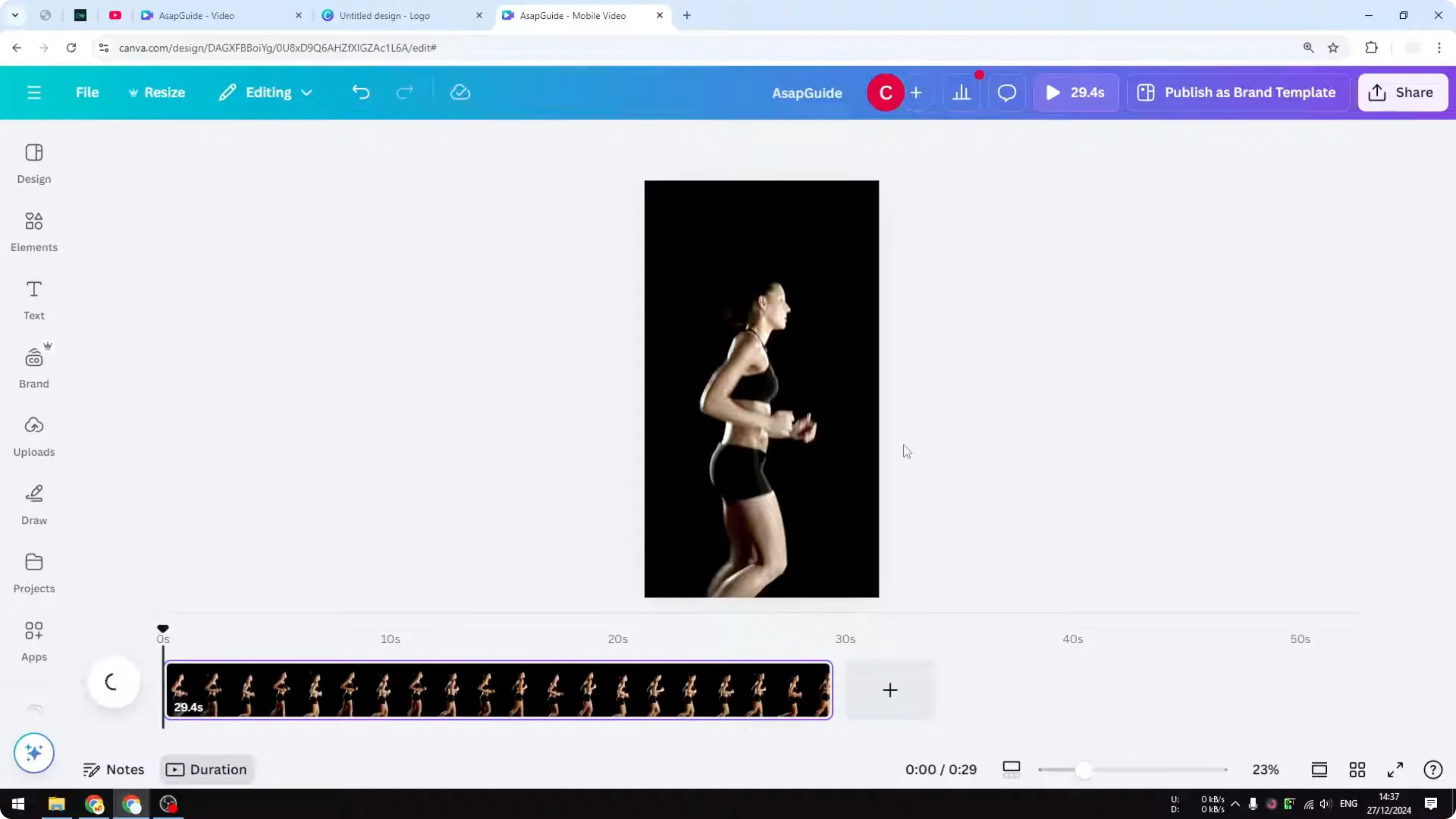 Screenshot from How to Create 9:16 Vertical Video in Canva at 155s