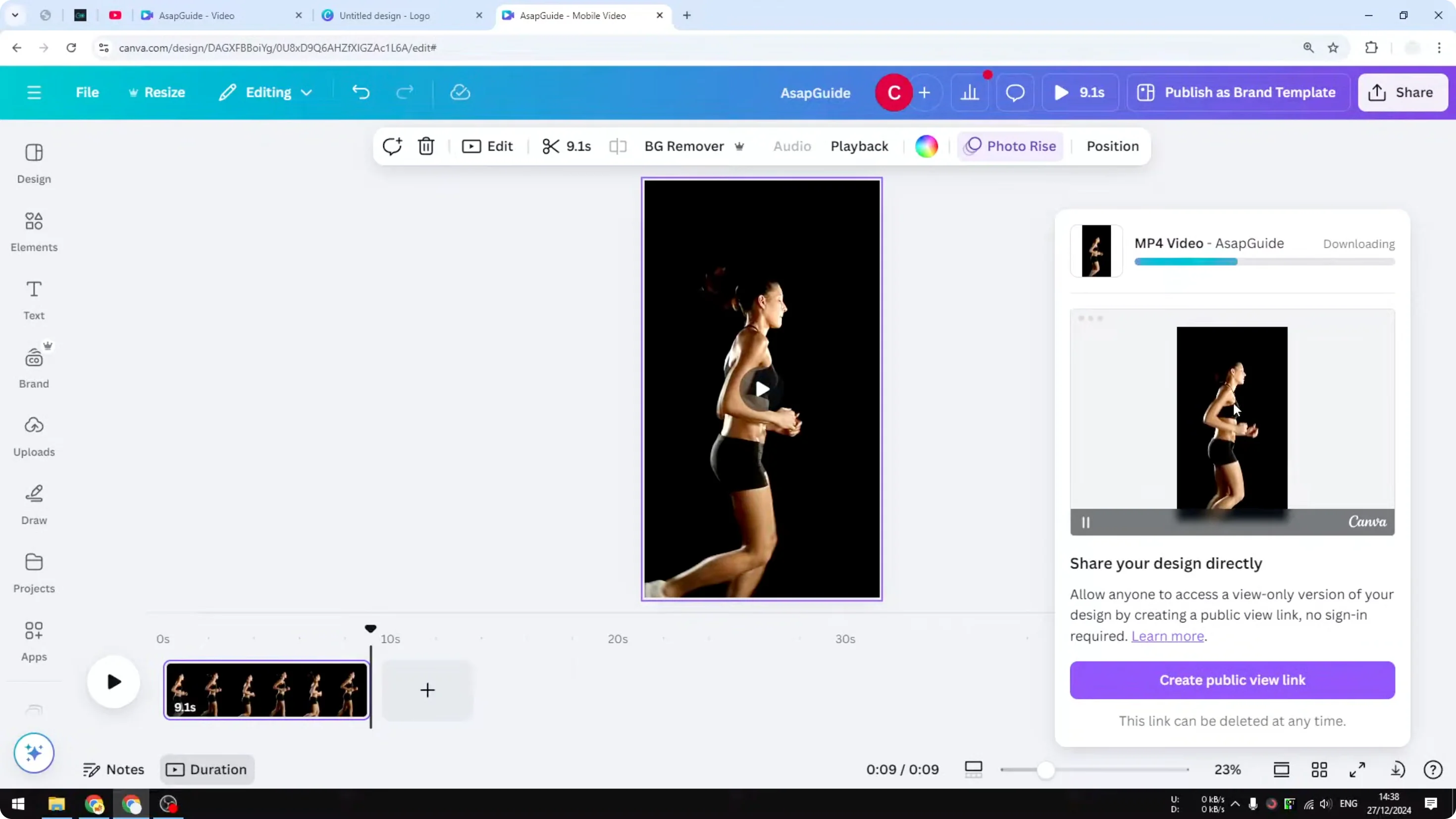 Screenshot from How to Create 9:16 Vertical Video in Canva at 206s