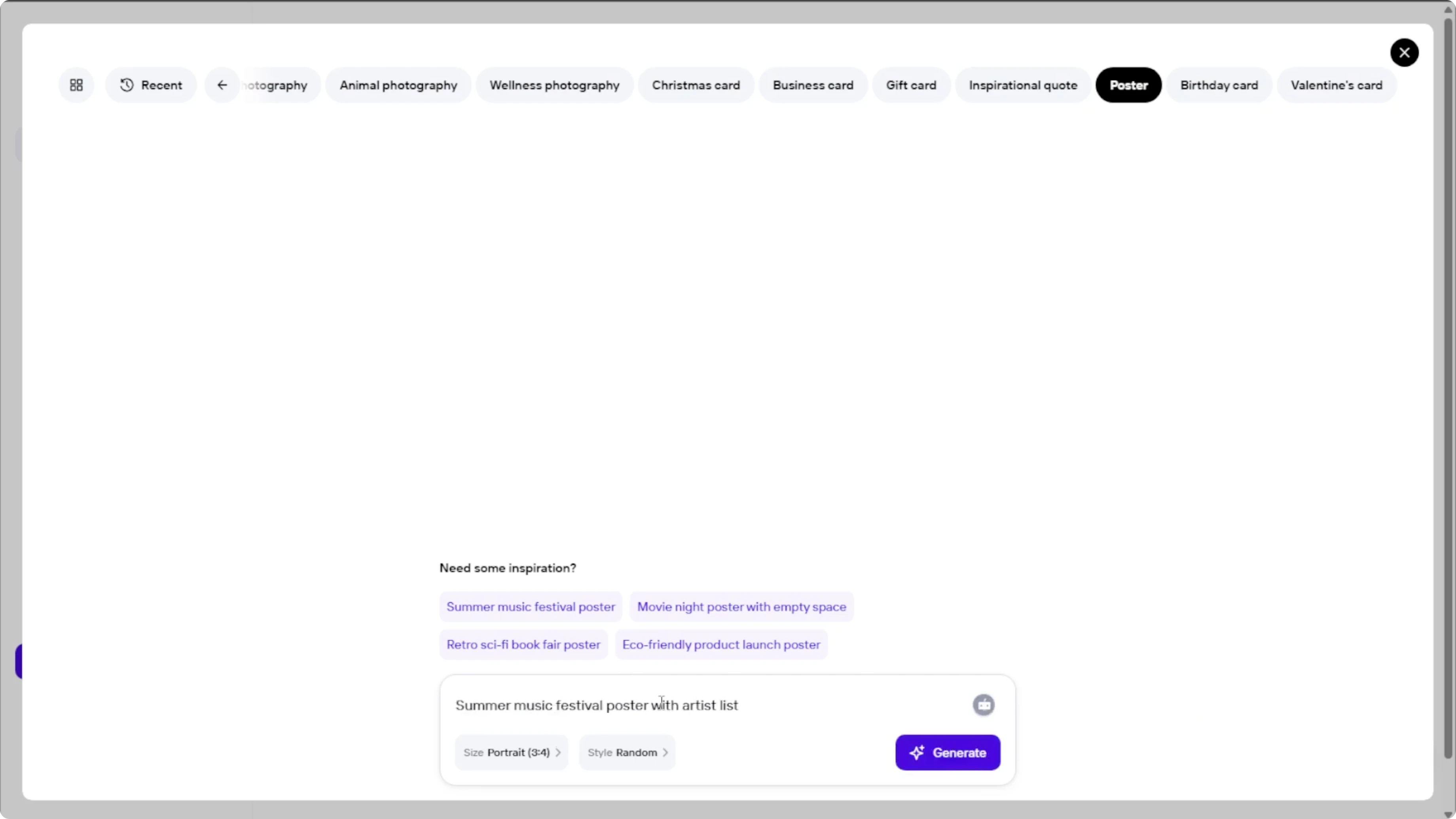 Screenshot from How to Design Eye-Catching Posters Quickly and Easily with AI? at 54s