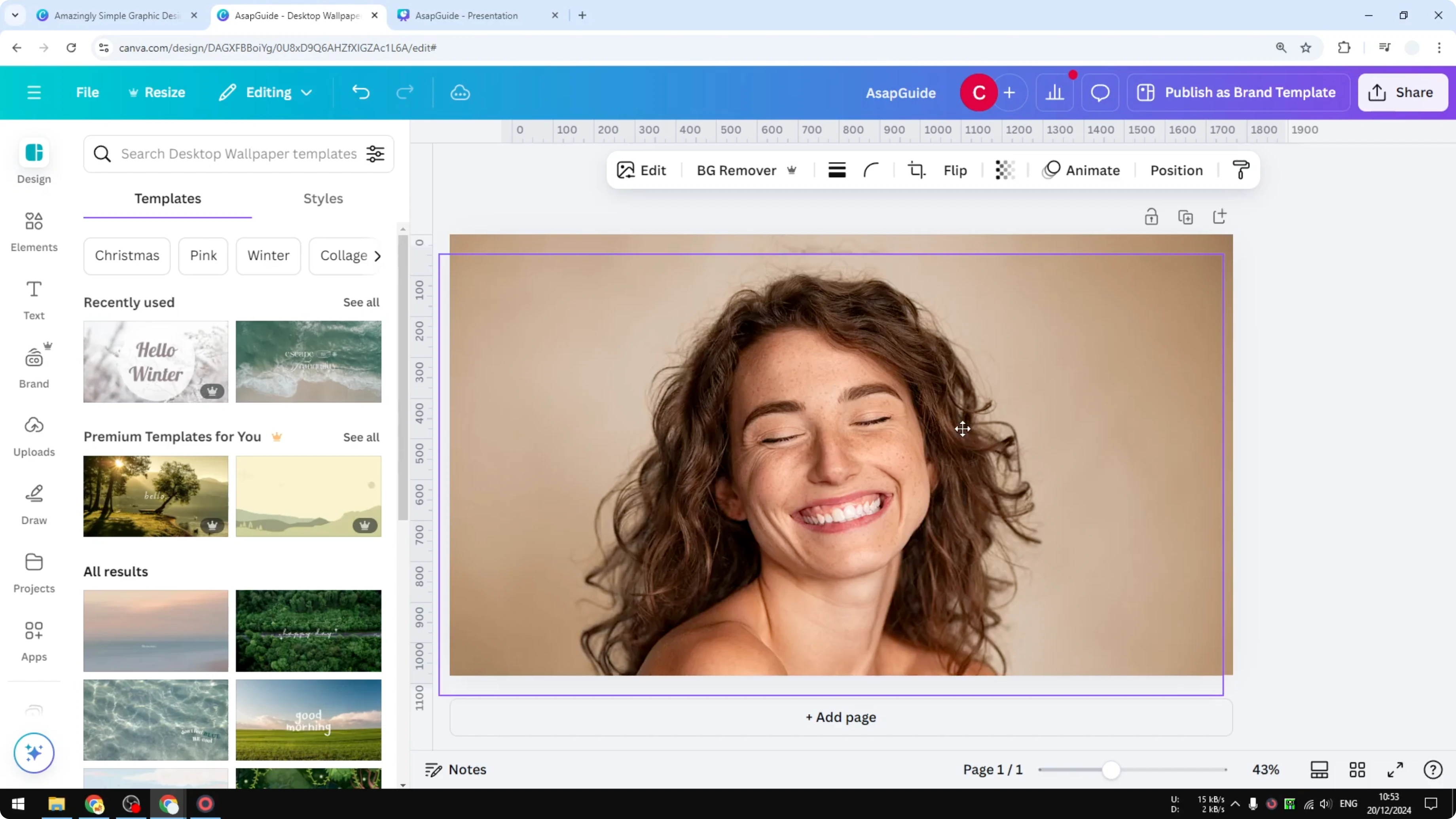 Screenshot from How to Create Transparent Overlay Text Effect in Canva at 50s