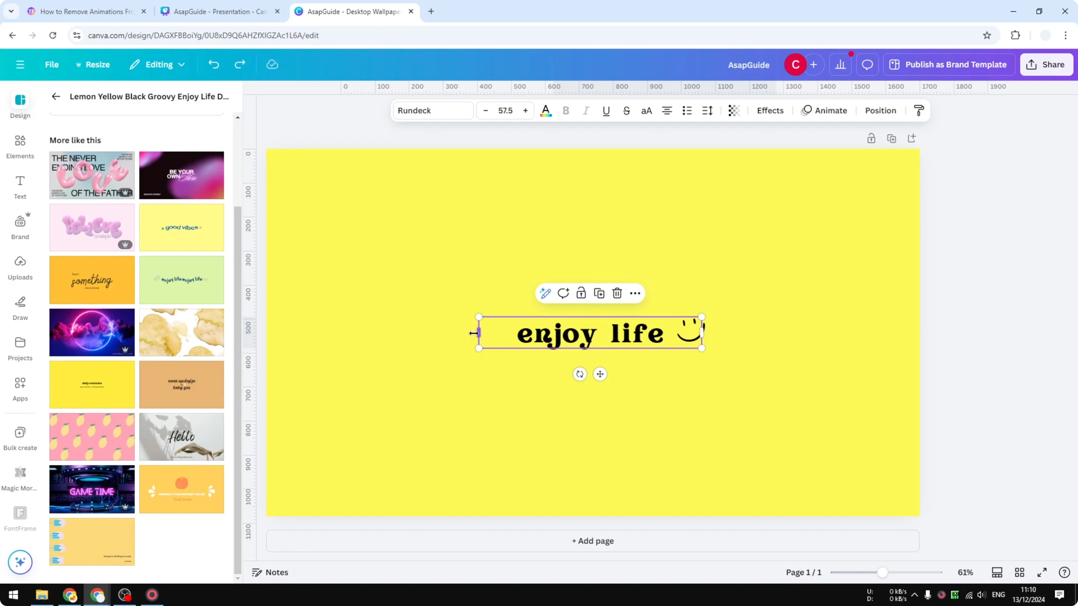 Screenshot from How to Create Vertical Text in Canva at 20s
