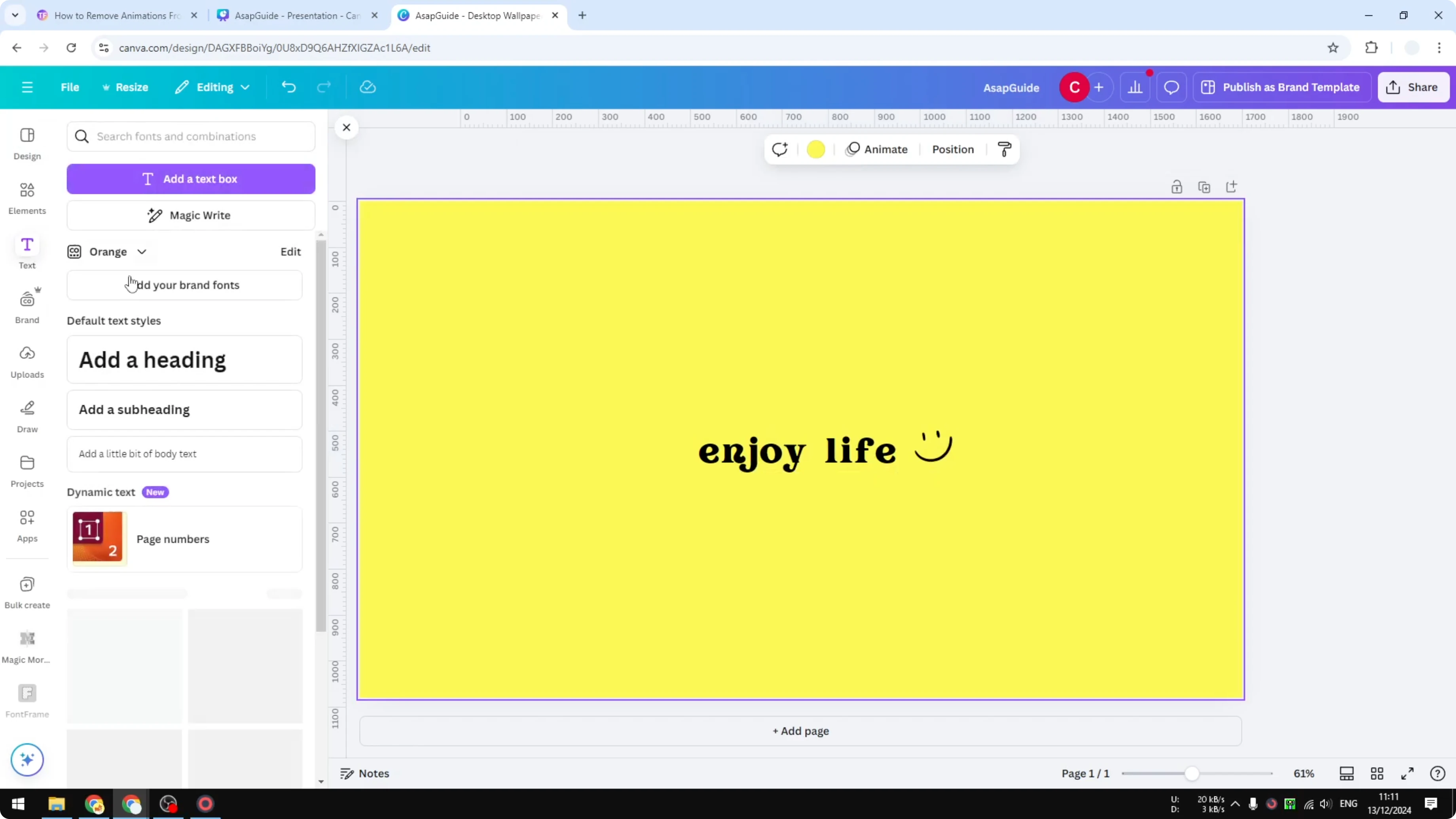 Screenshot from How to Create Vertical Text in Canva at 94s