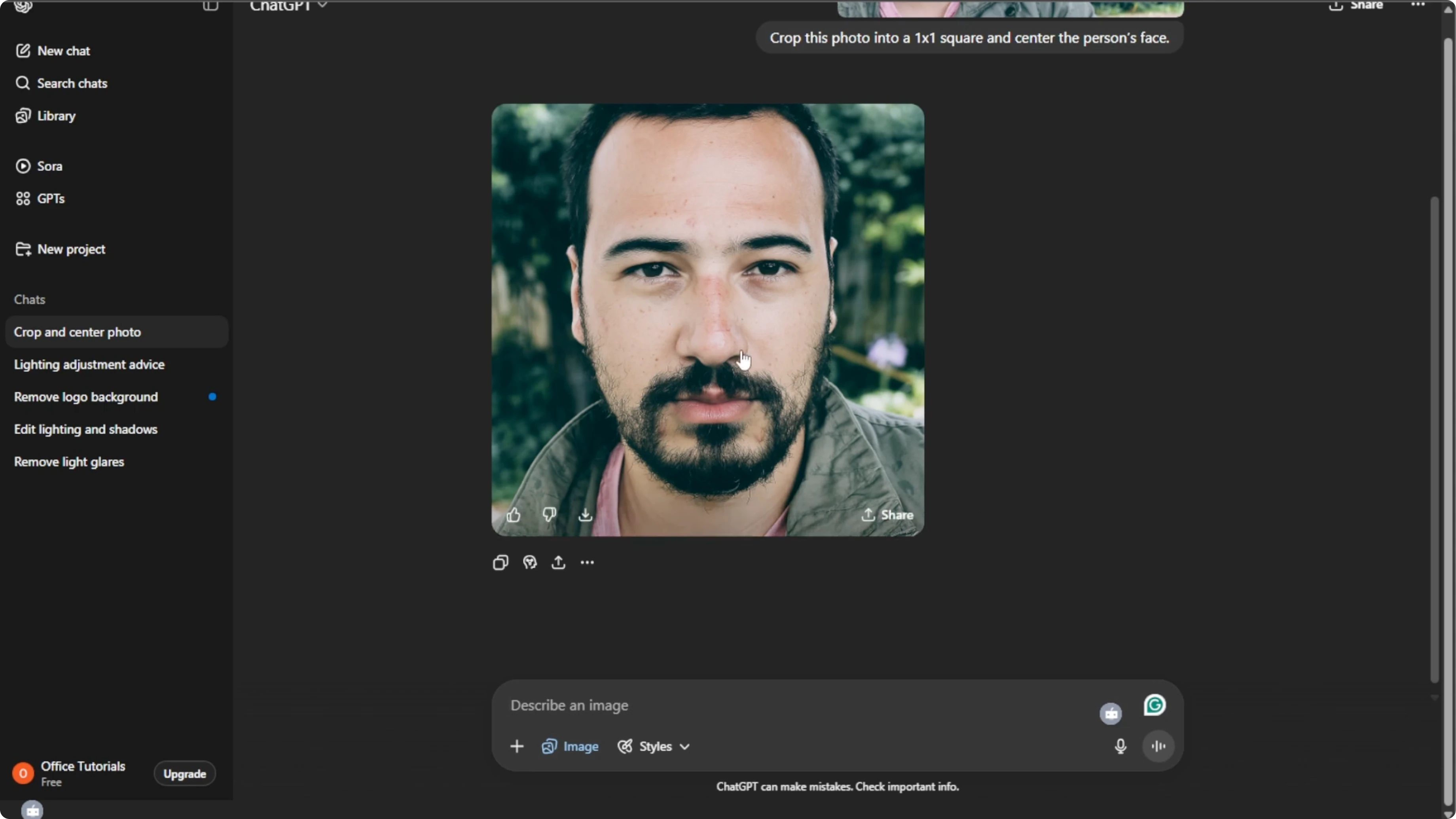 Screenshot from How to Automatically Crop and Frame Your Photos Professionally with AI? at 102s