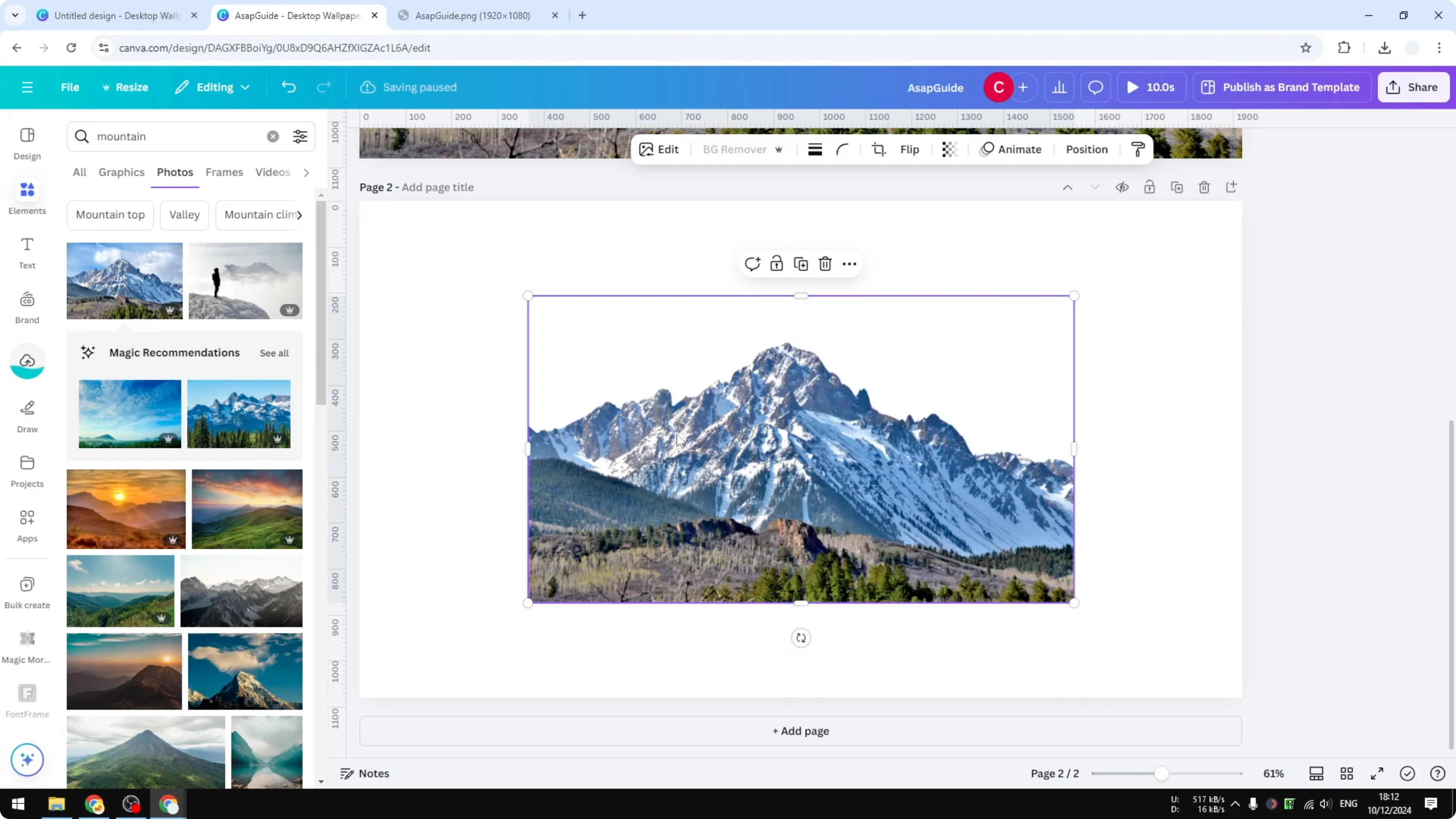 Screenshot from How to Download a Transparent Image From Canva at 121s