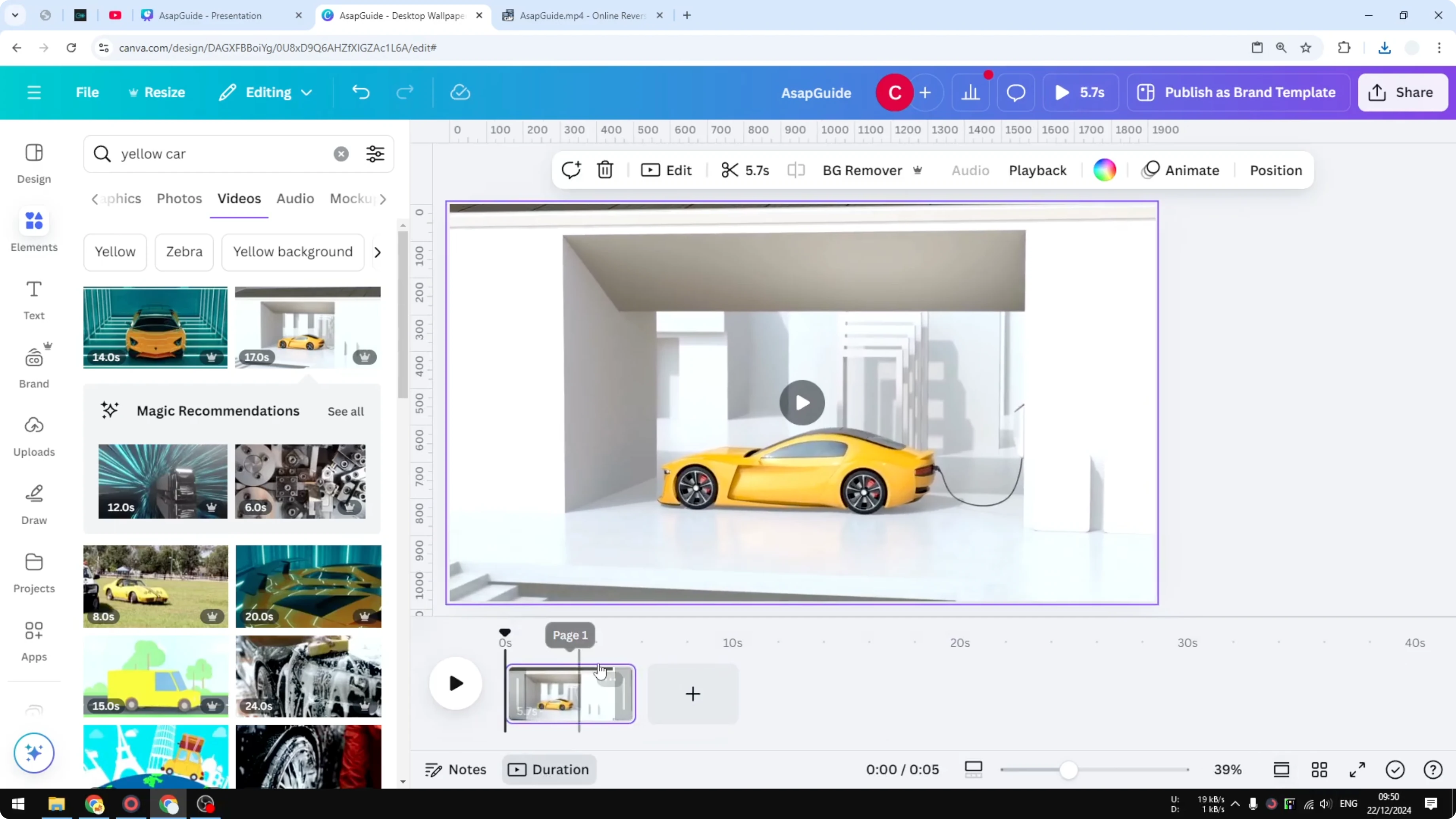 Screenshot from How to Download Video from Canva Library at 111s