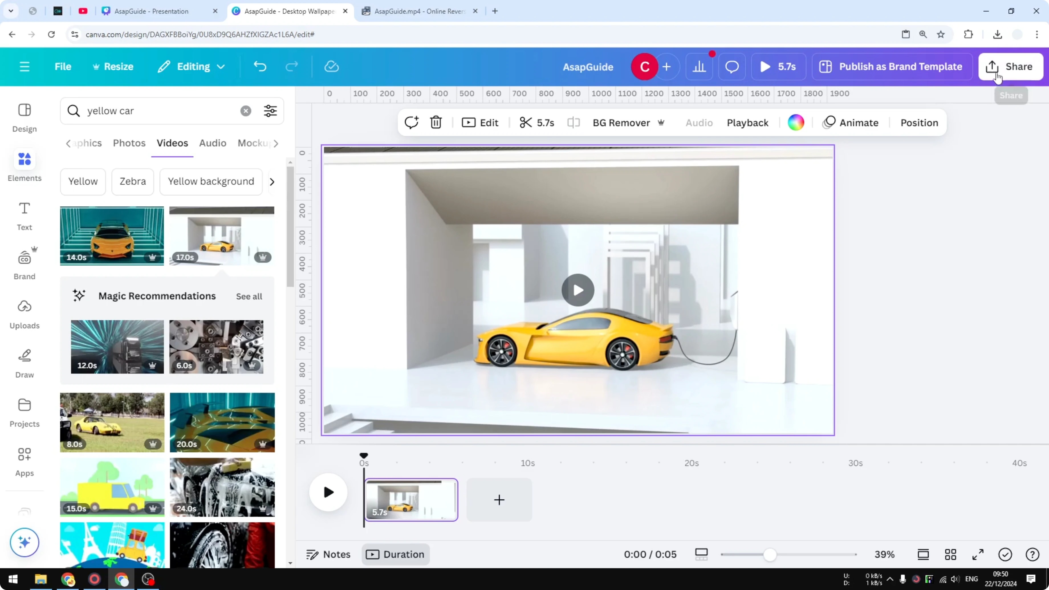 Screenshot from How to Download Video from Canva Library at 117s