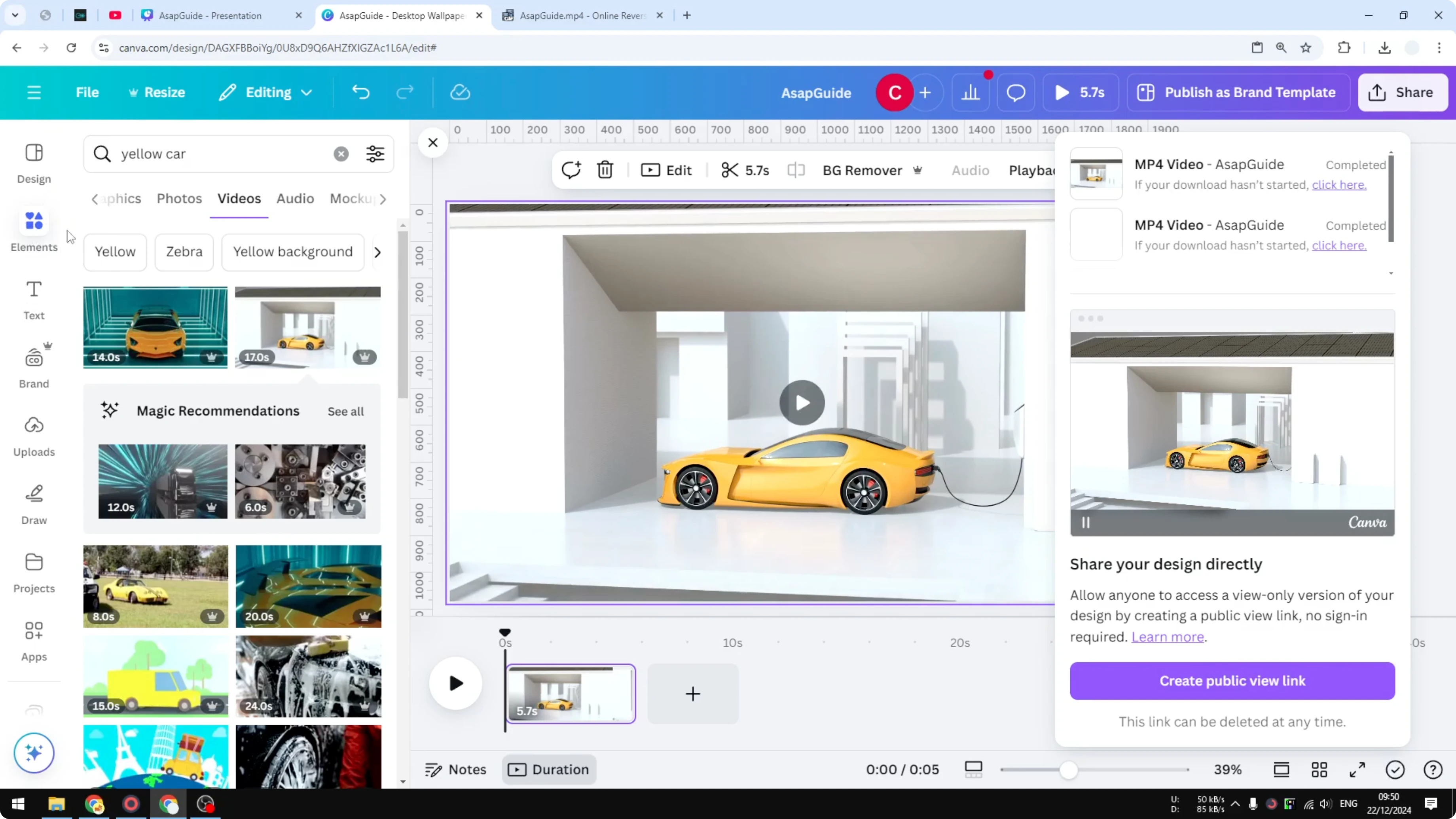 Screenshot from How to Download Video from Canva Library at 141s