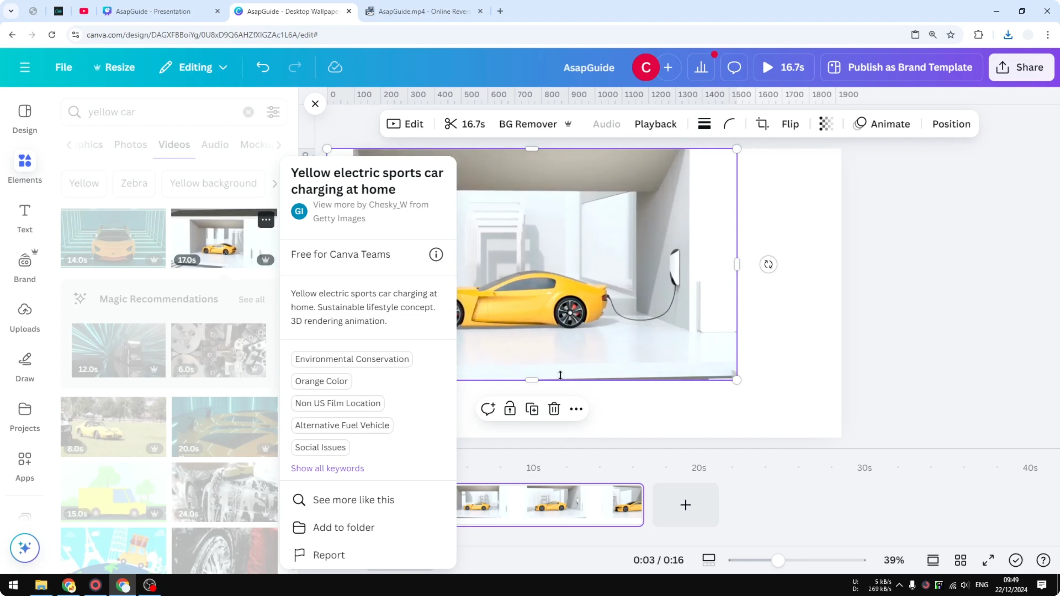 Screenshot from How to Download Video from Canva Library at 93s