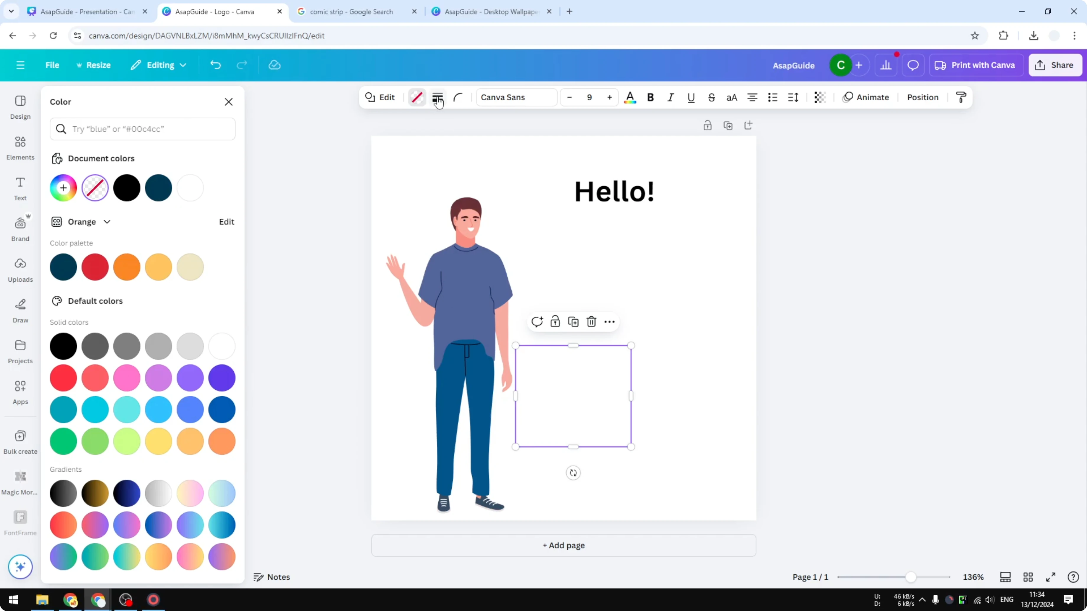 Screenshot from How to Easily Add Speech Bubble in Canva at 55s
