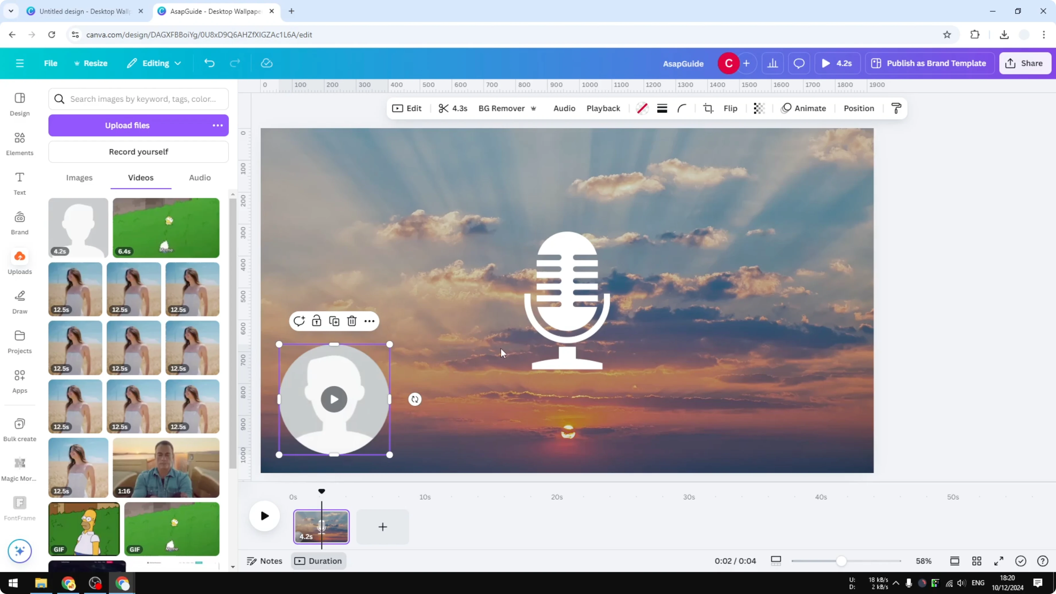 Screenshot from How to Easily Record Voice Over in Canva at 200s