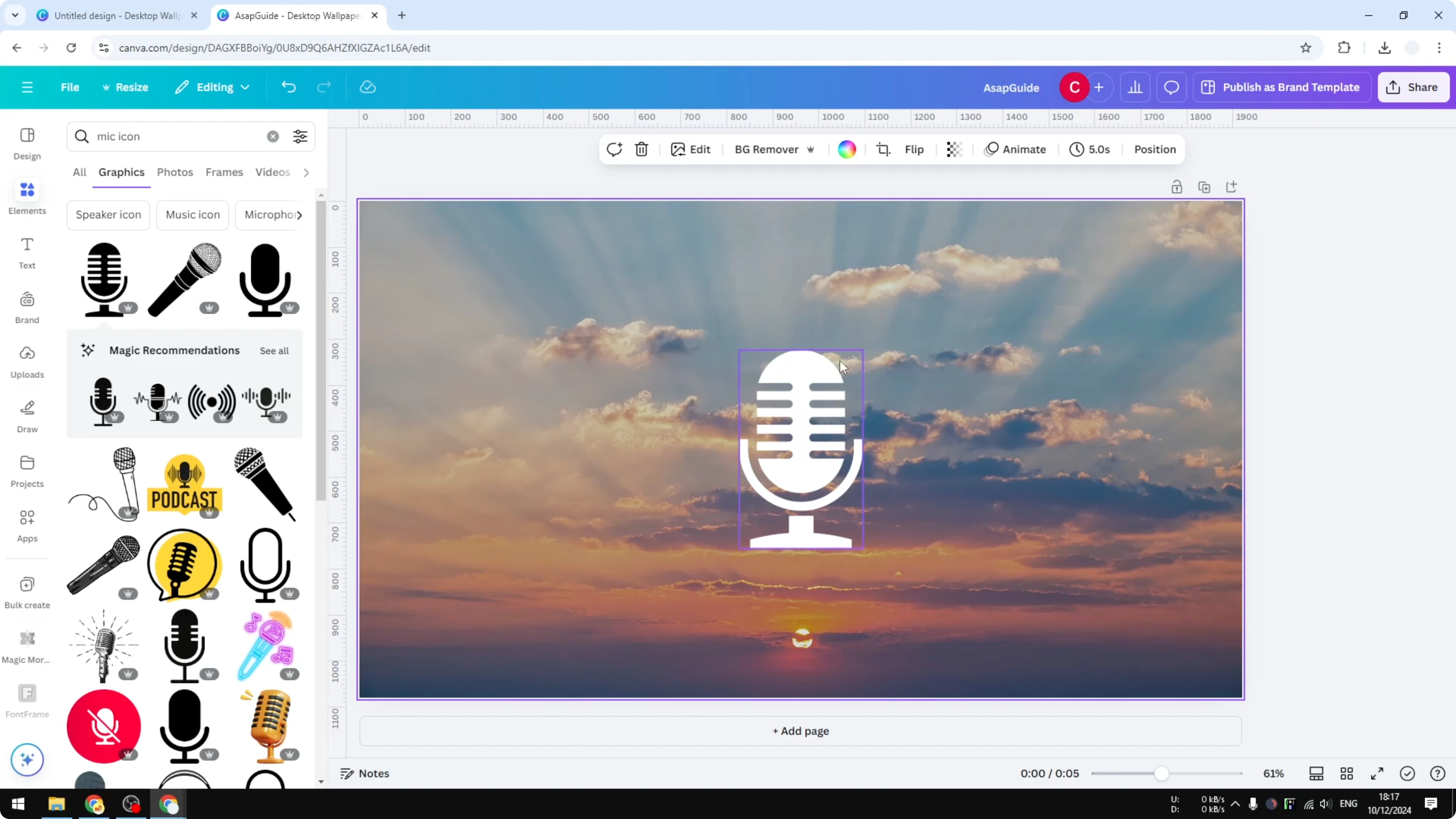 Screenshot from How to Easily Record Voice Over in Canva at 29s