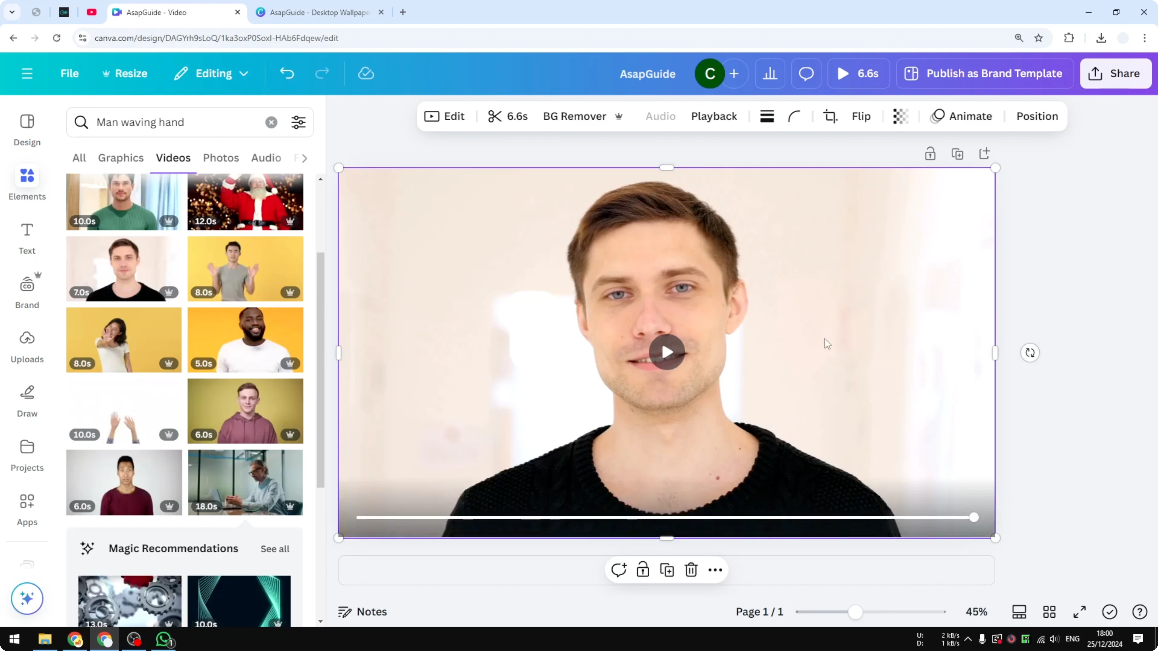 Screenshot from How to Export Canva Video with Transparent Background at 127s