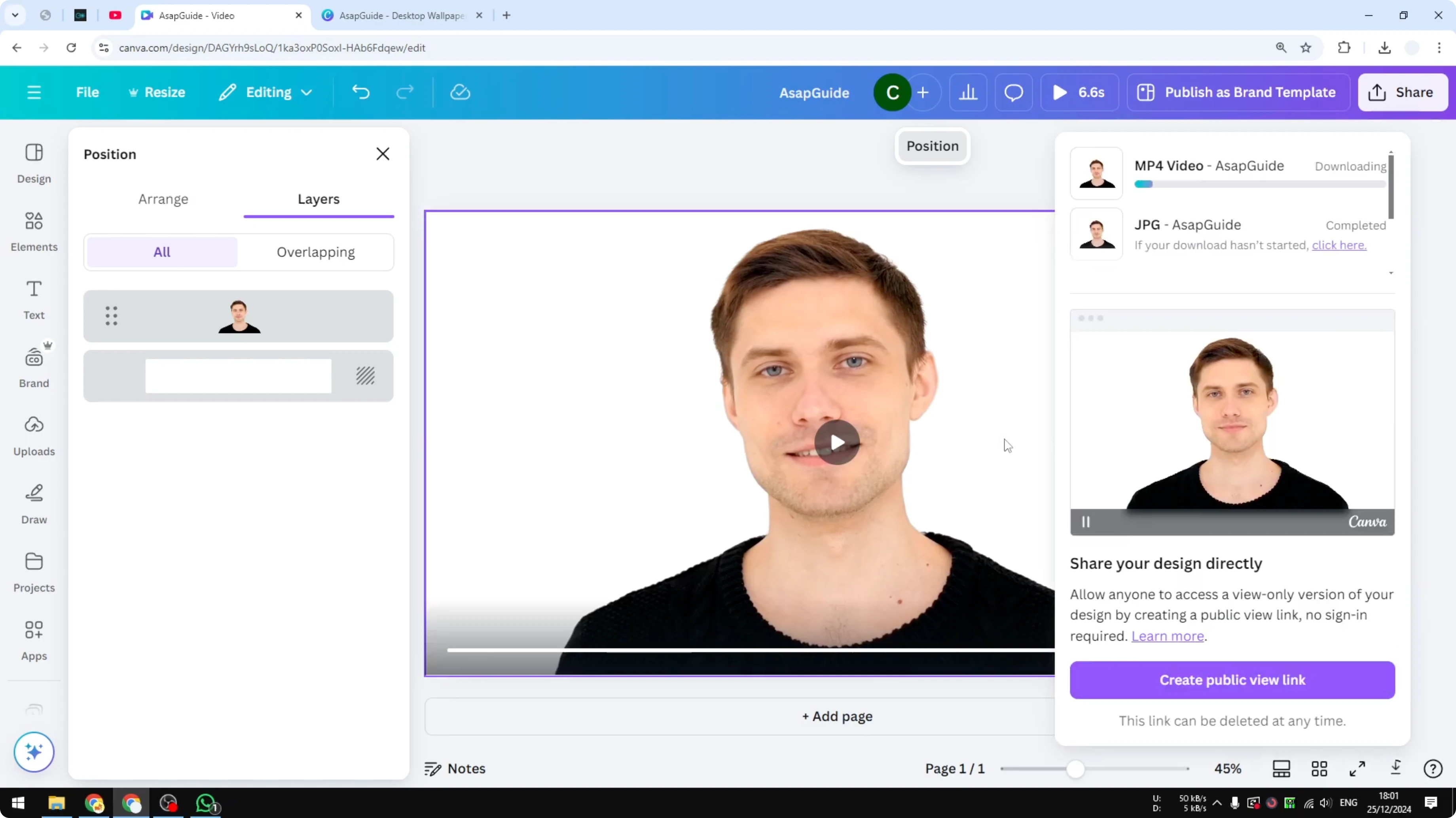 Screenshot from How to Export Canva Video with Transparent Background at 215s
