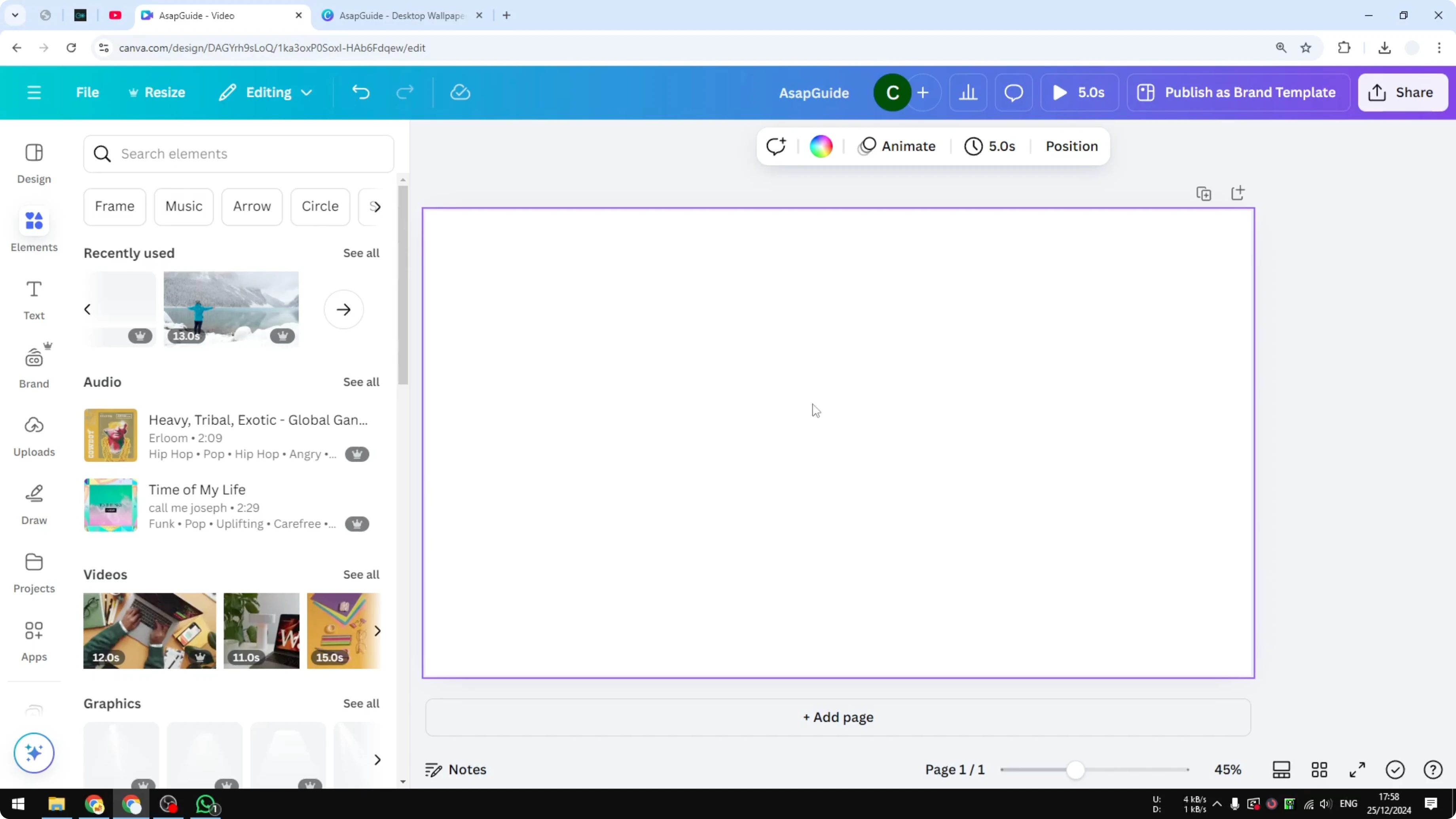 Screenshot from How to Export Canva Video with Transparent Background at 50s