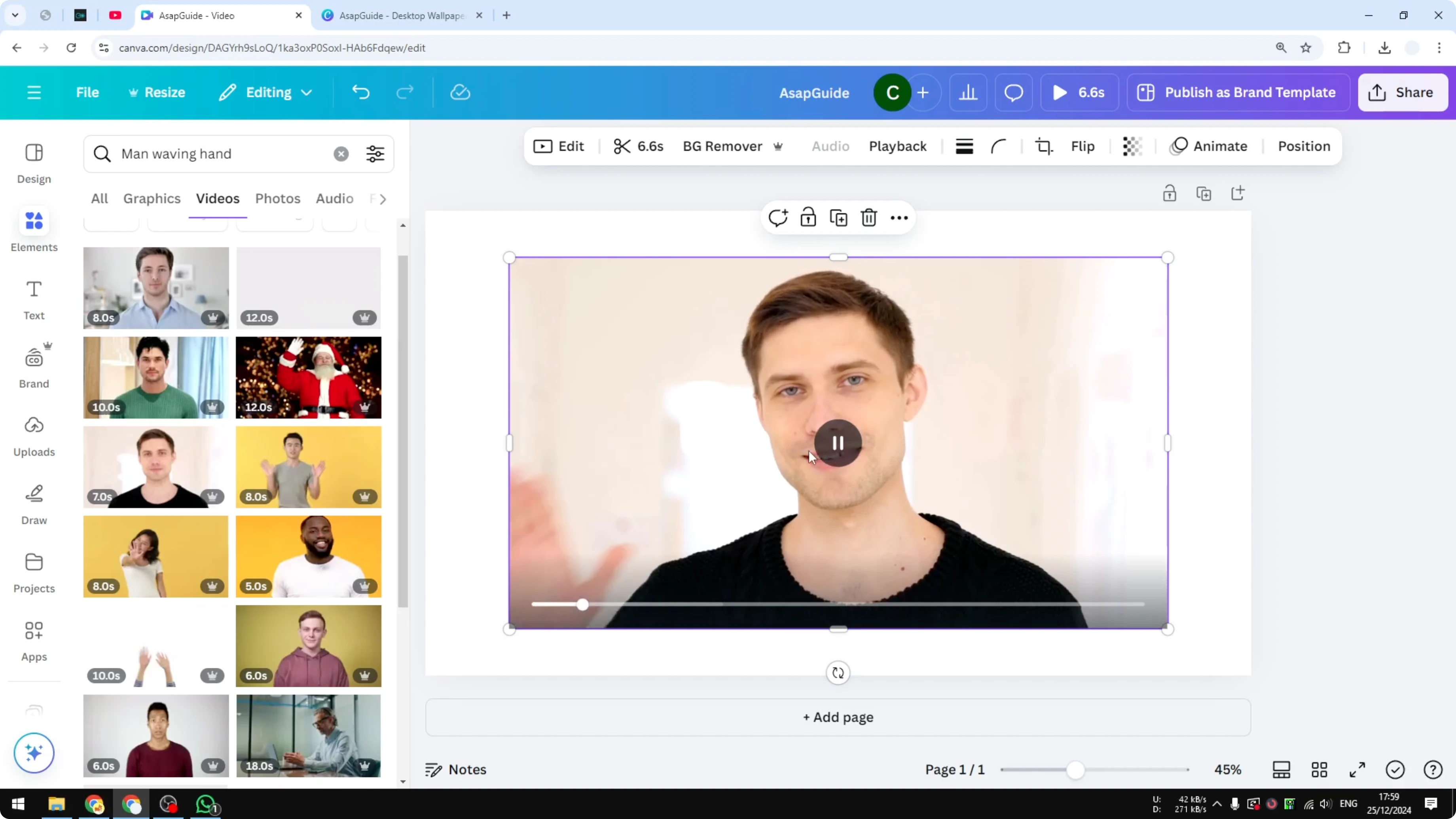 Screenshot from How to Export Canva Video with Transparent Background at 83s