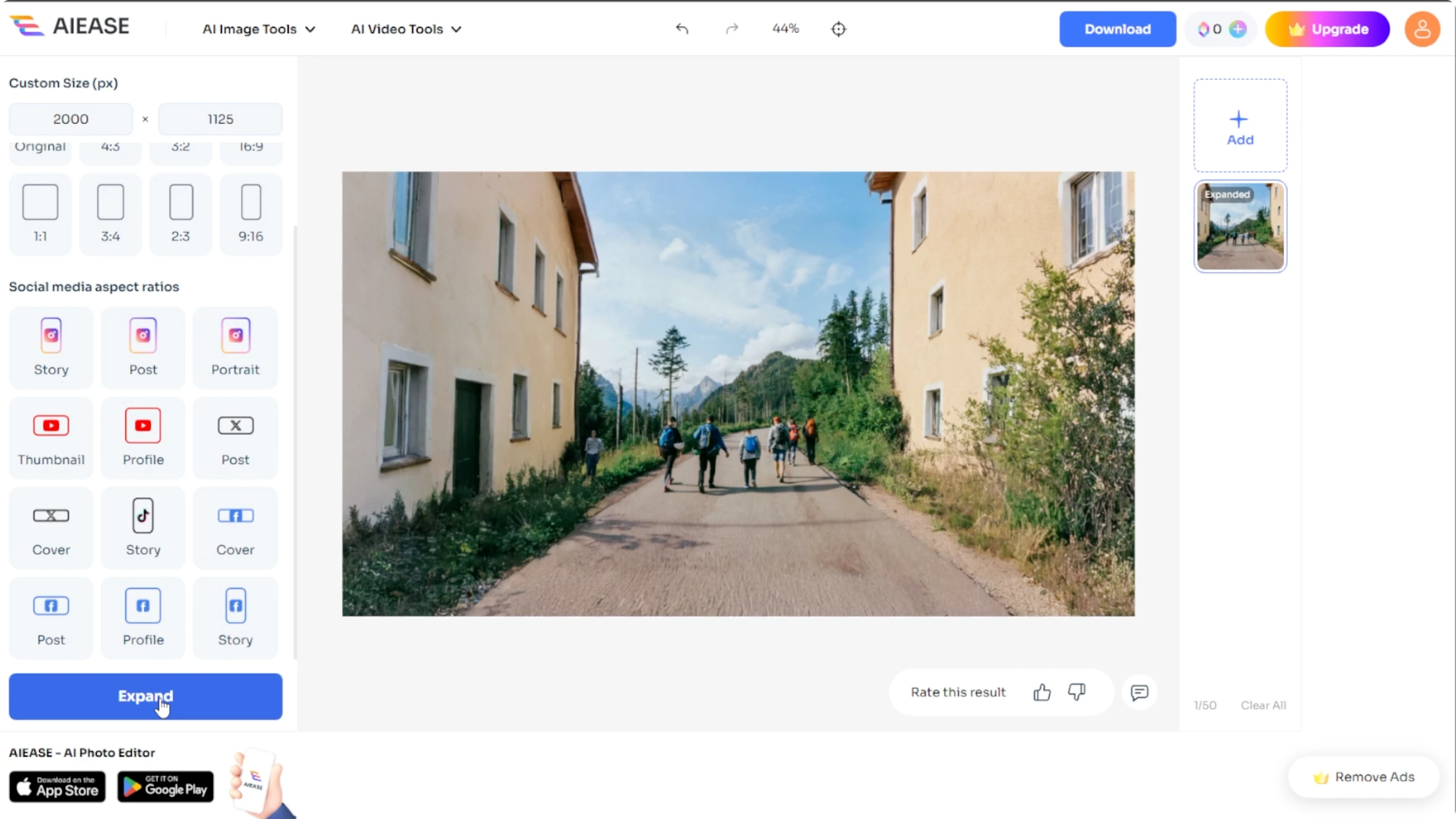 Screenshot from How to Extend and Expand Image Borders Seamlessly with AI? at 99s