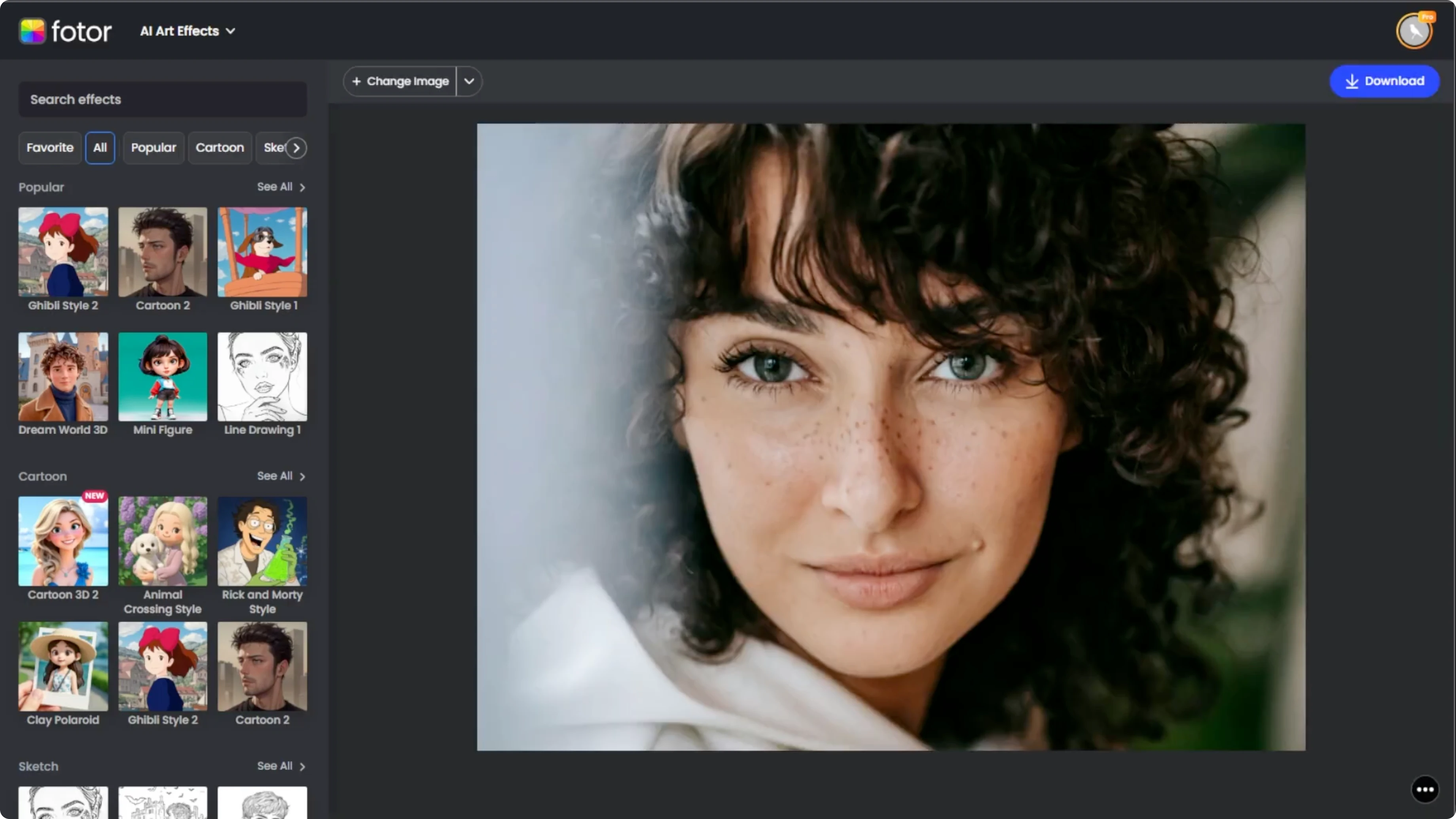 Screenshot from How to Turn Yourself into a Fun, Exaggerated Caricature with AI? at 51s