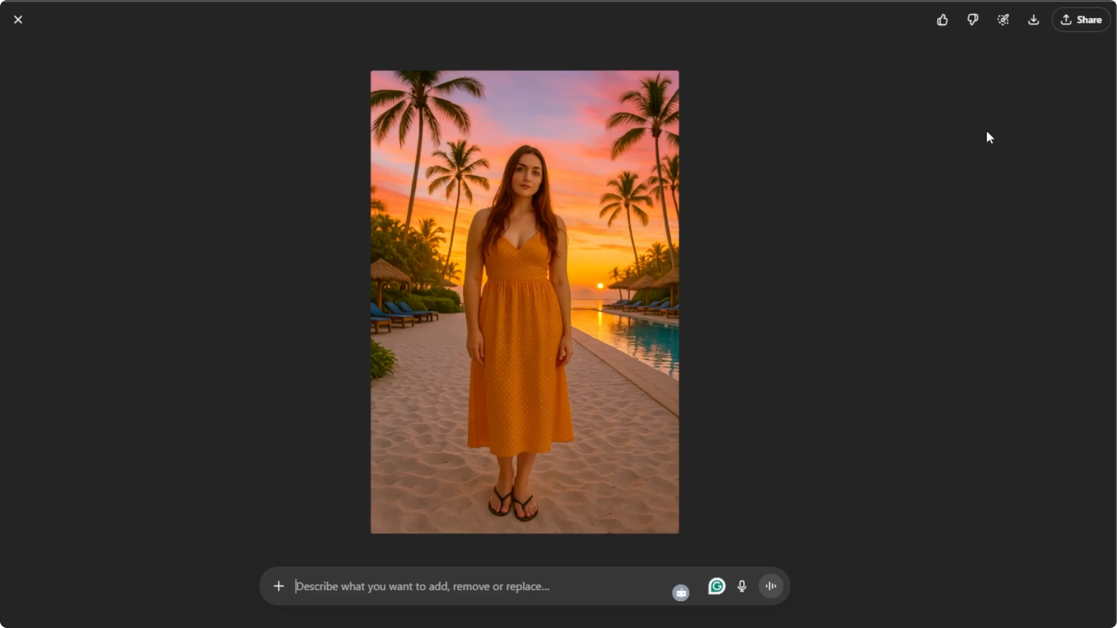 Screenshot from How to Generate Realistic Vacation Portraits with AI? at 101s